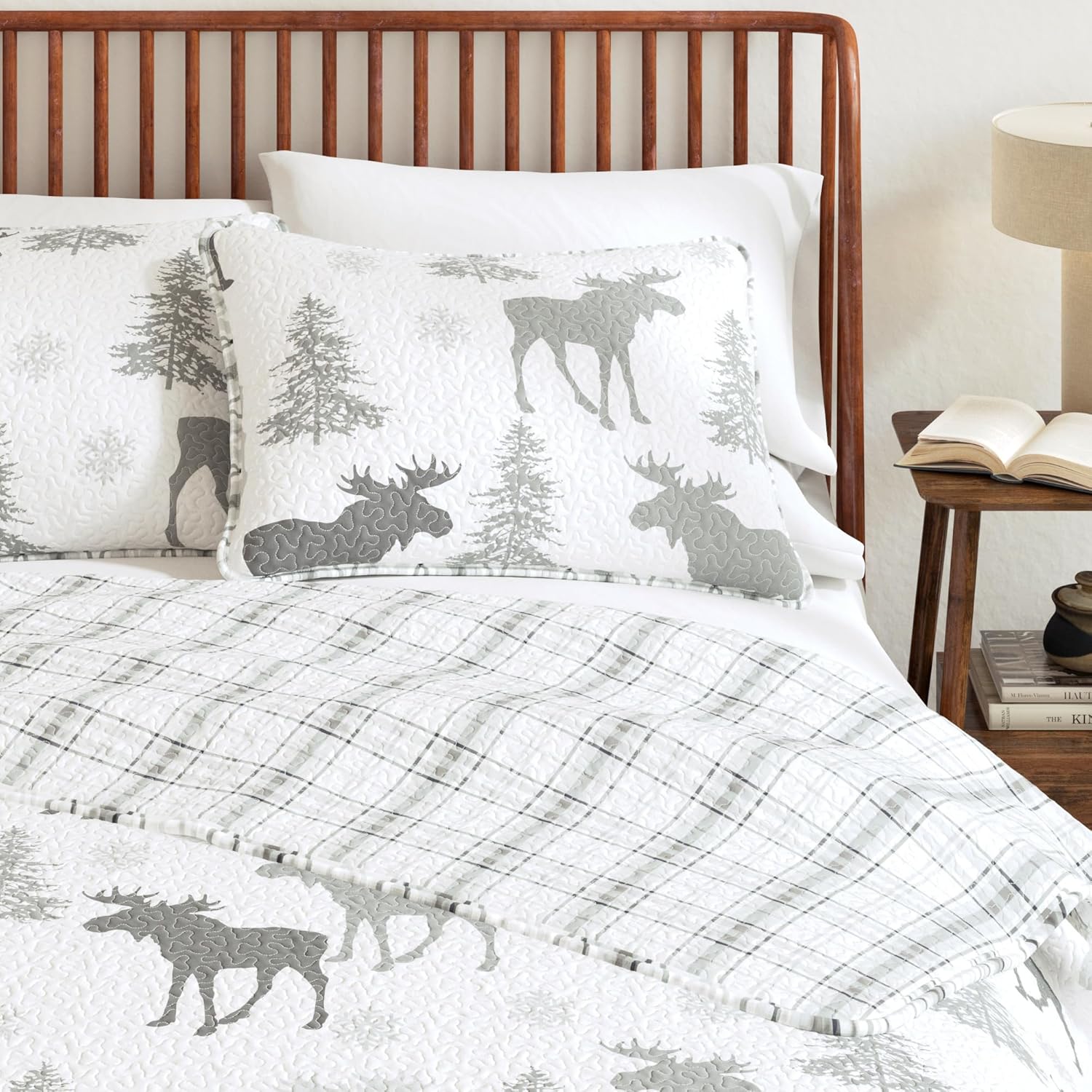 Great Bay Home Lodge Bedspread Twin XL Quilt Set with 1 Sham