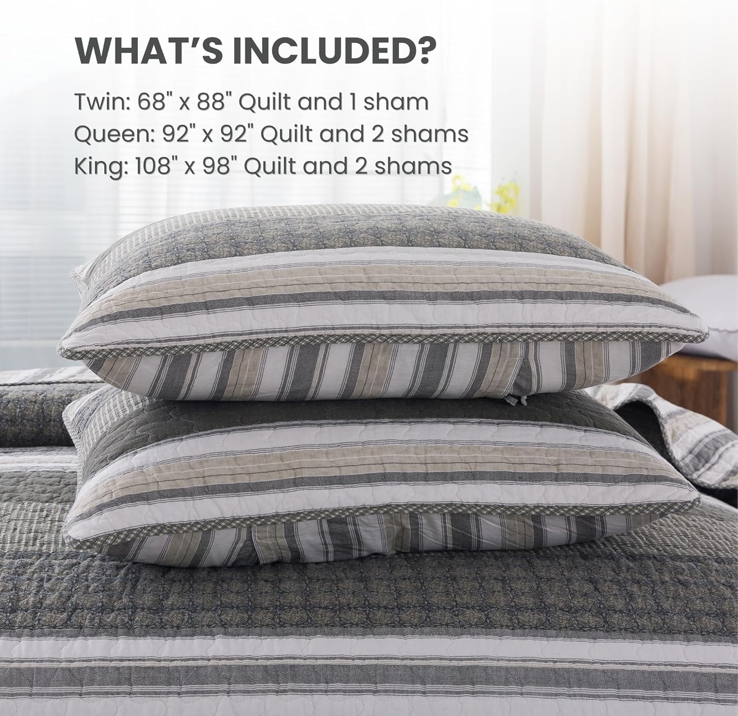 Soul Lane Madrona Quilt Set - Twin Size with 1 Sham