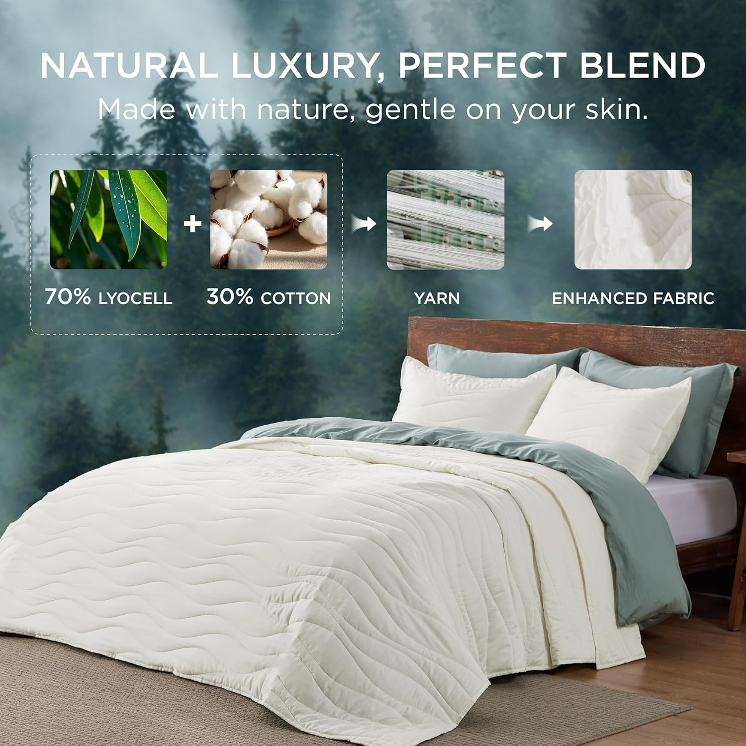 Bedsure Cooling Quilt Queen Size - Moisture Wicking Silky Soft Breathable Bedspread