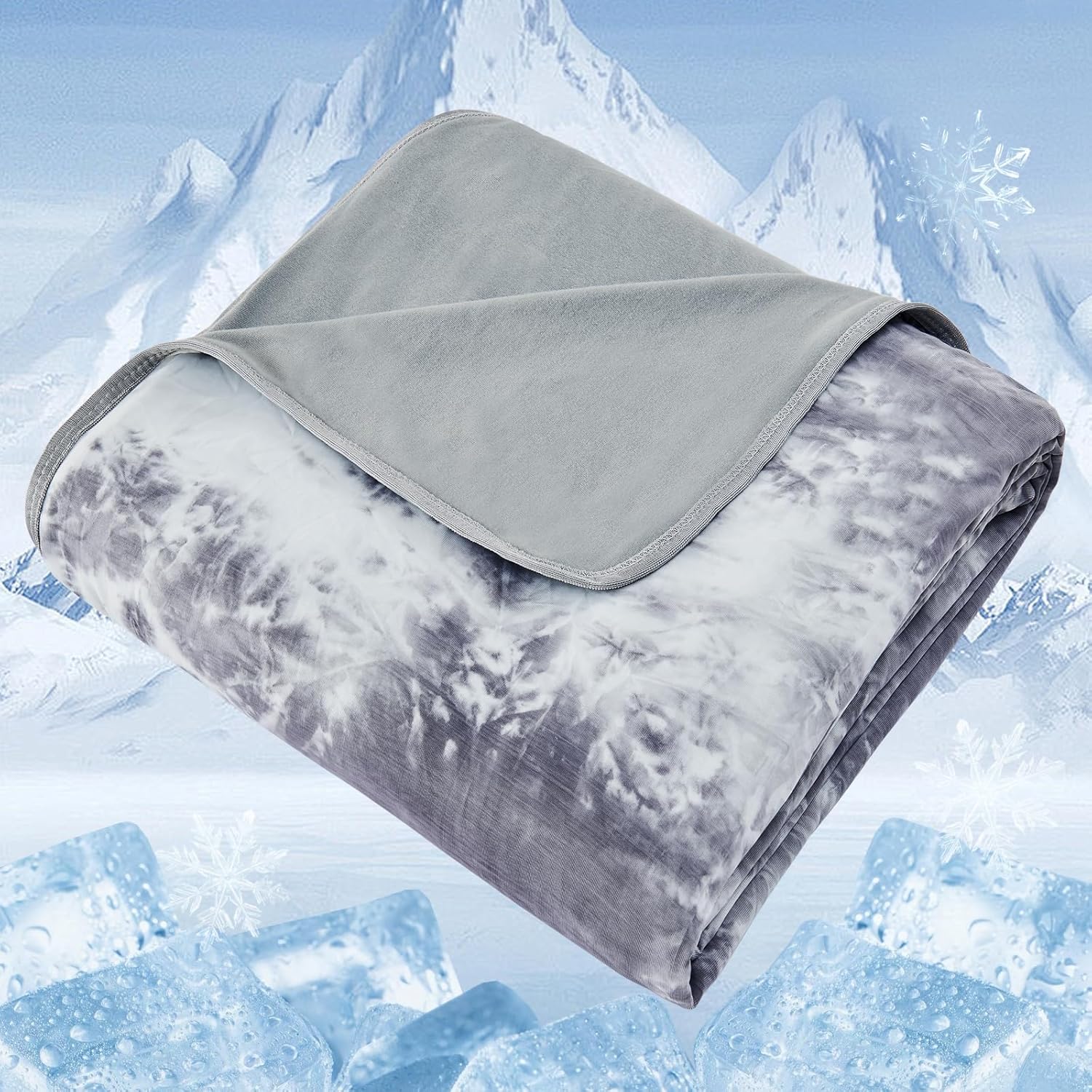 NORD ECO Cooling Blanket Queen Size Tie Dye Grey