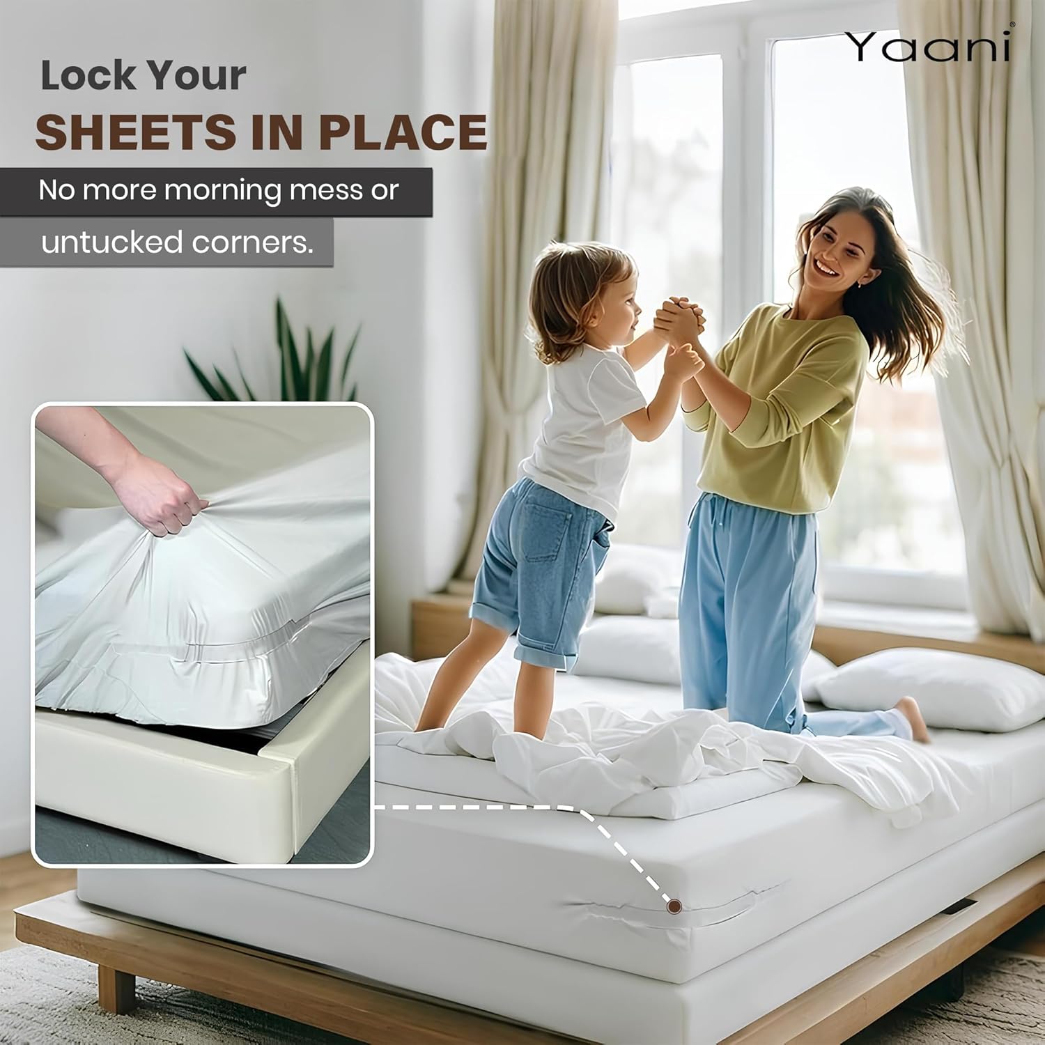 YAANI Lock Sheet Holders Set of 4 Universal Fit 1