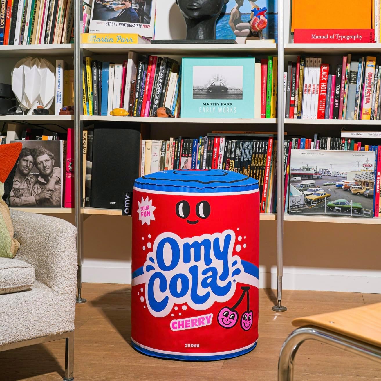 Omy Original Giant Inflatable Floor Pillow with Cola Can Design