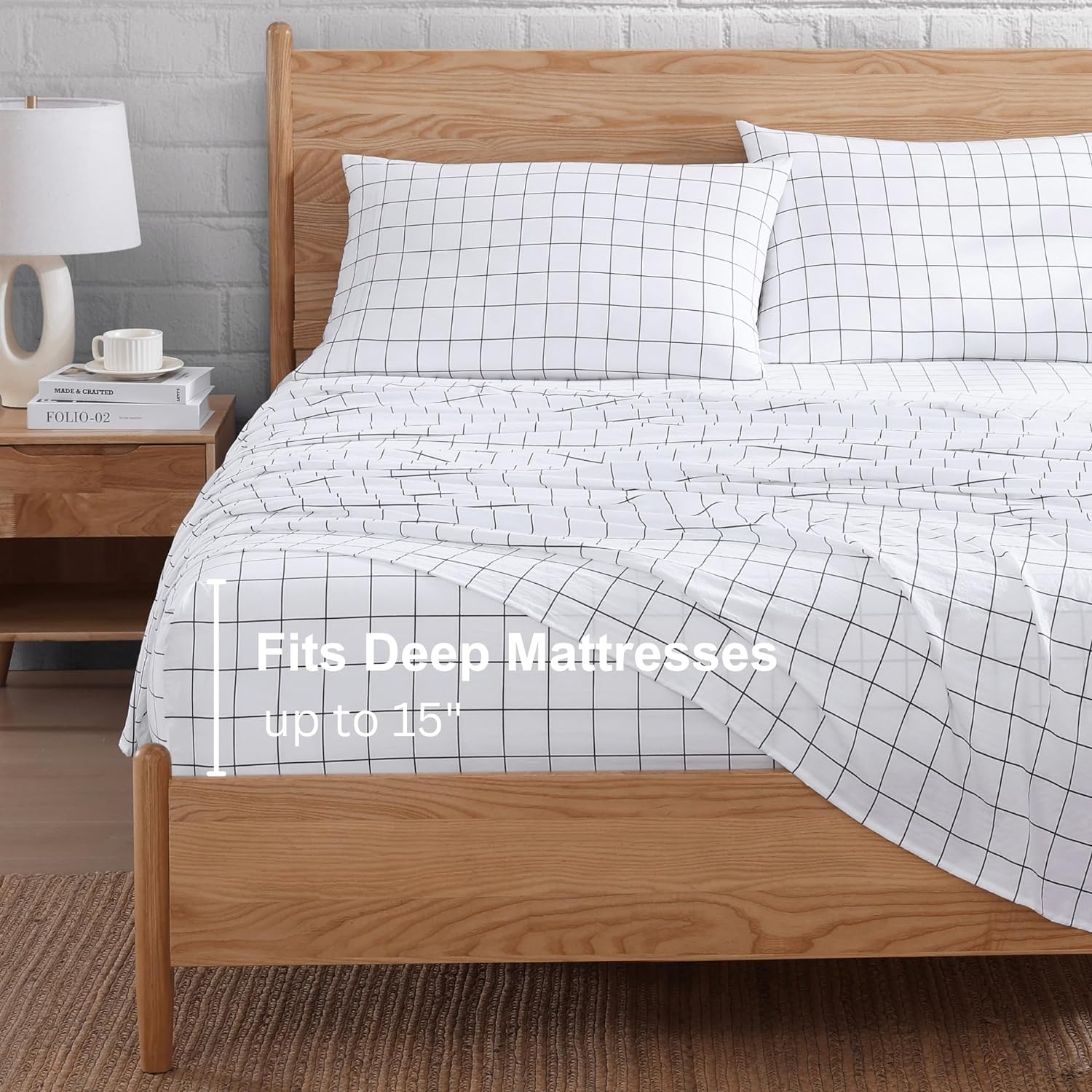 Casa Platino Full Bed Sheet Set with Deep Pockets