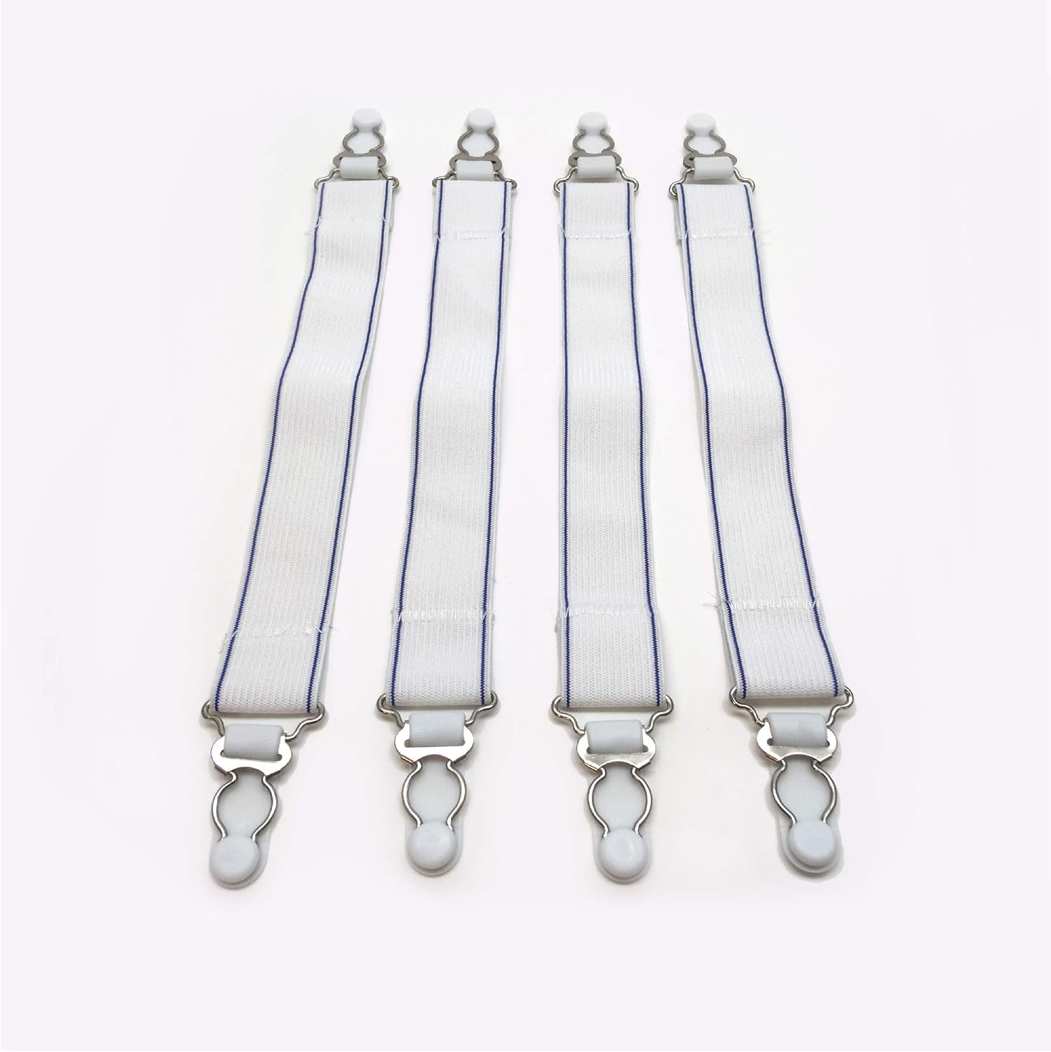 Levinsohn Fresh Ideas Bed Sheet Straps 4-Pack White