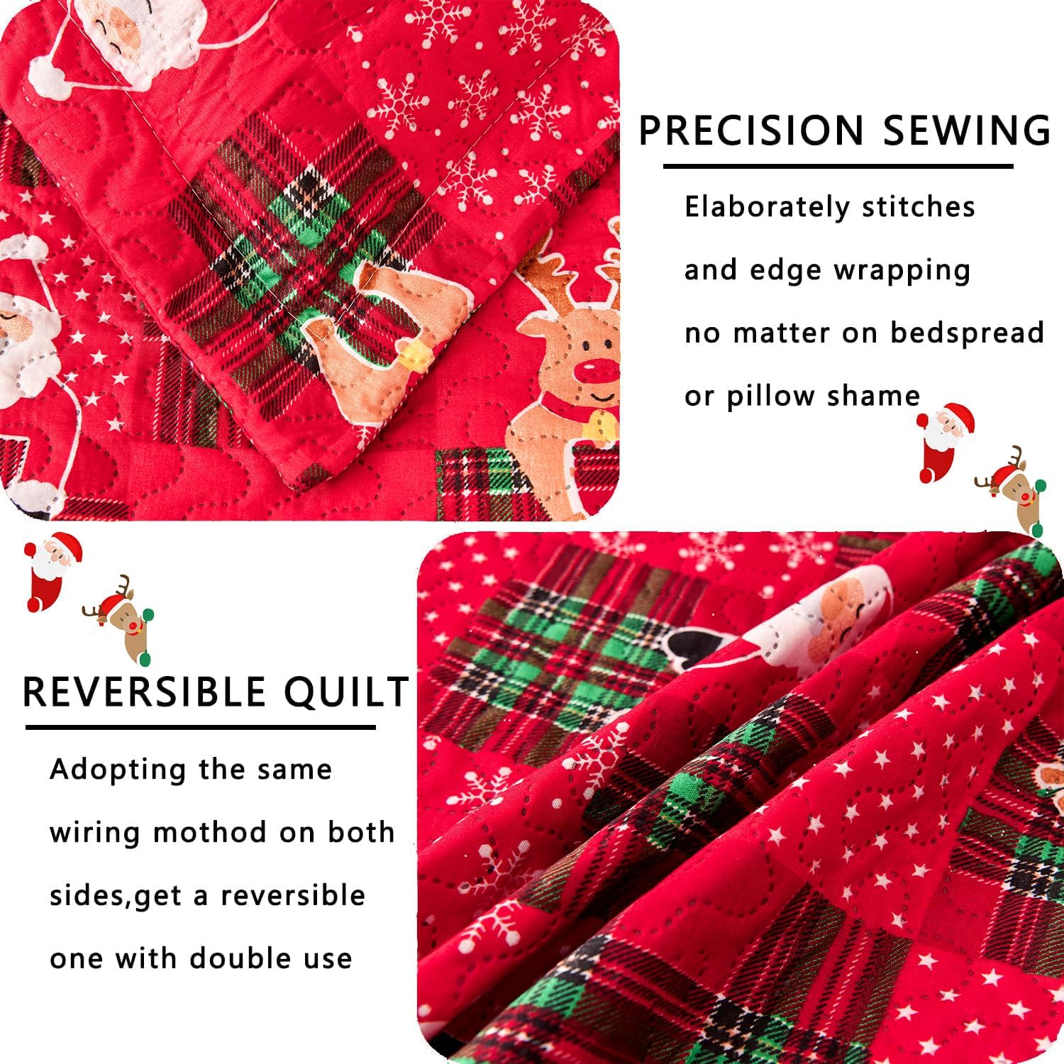 Jarson 3-Piece Christmas Daybed Cover Set Red