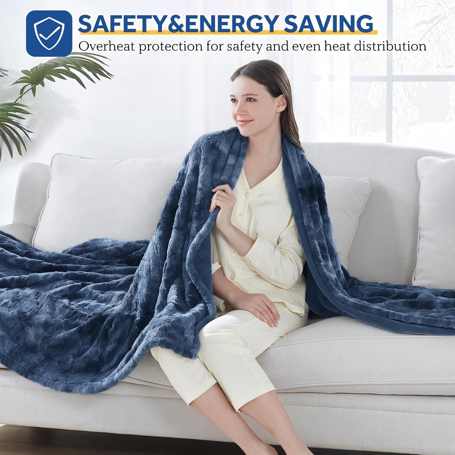 Sealy Electric Blanket Throw with 6 Heat Settings