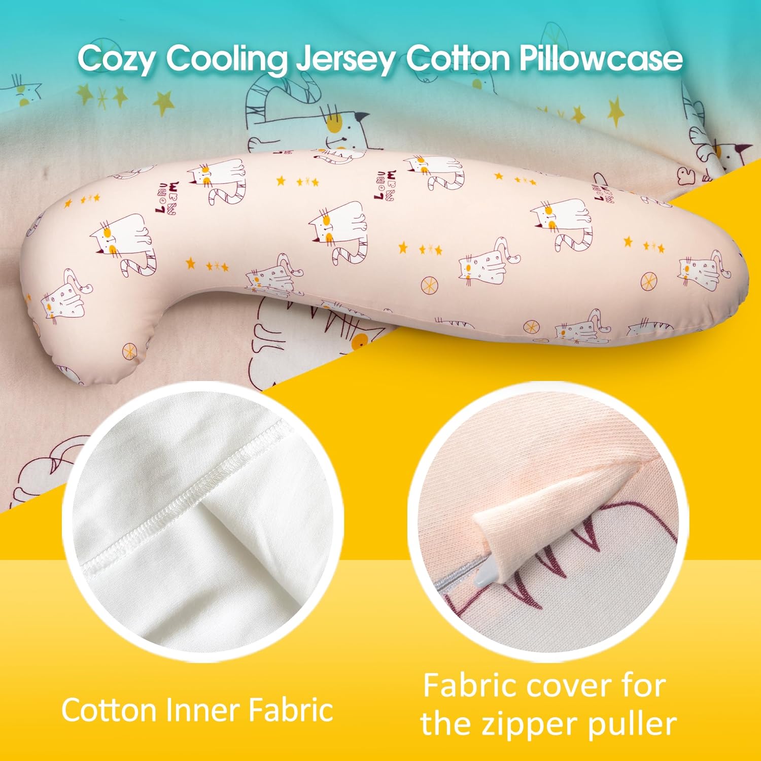 BYRIVER 35 Body Pillow for Kids Girls