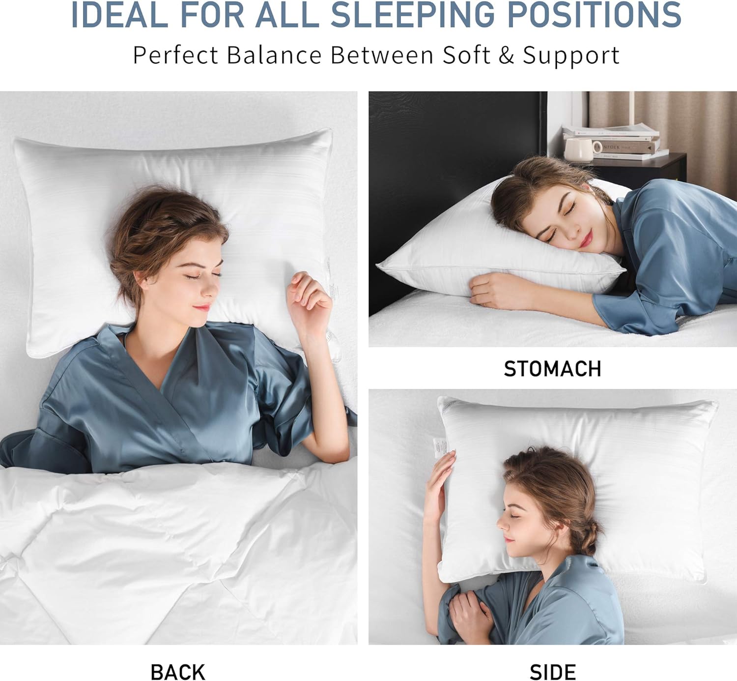 Downluxe Down Alternative Pillows Set of 2 - Hotel Collection 20x26