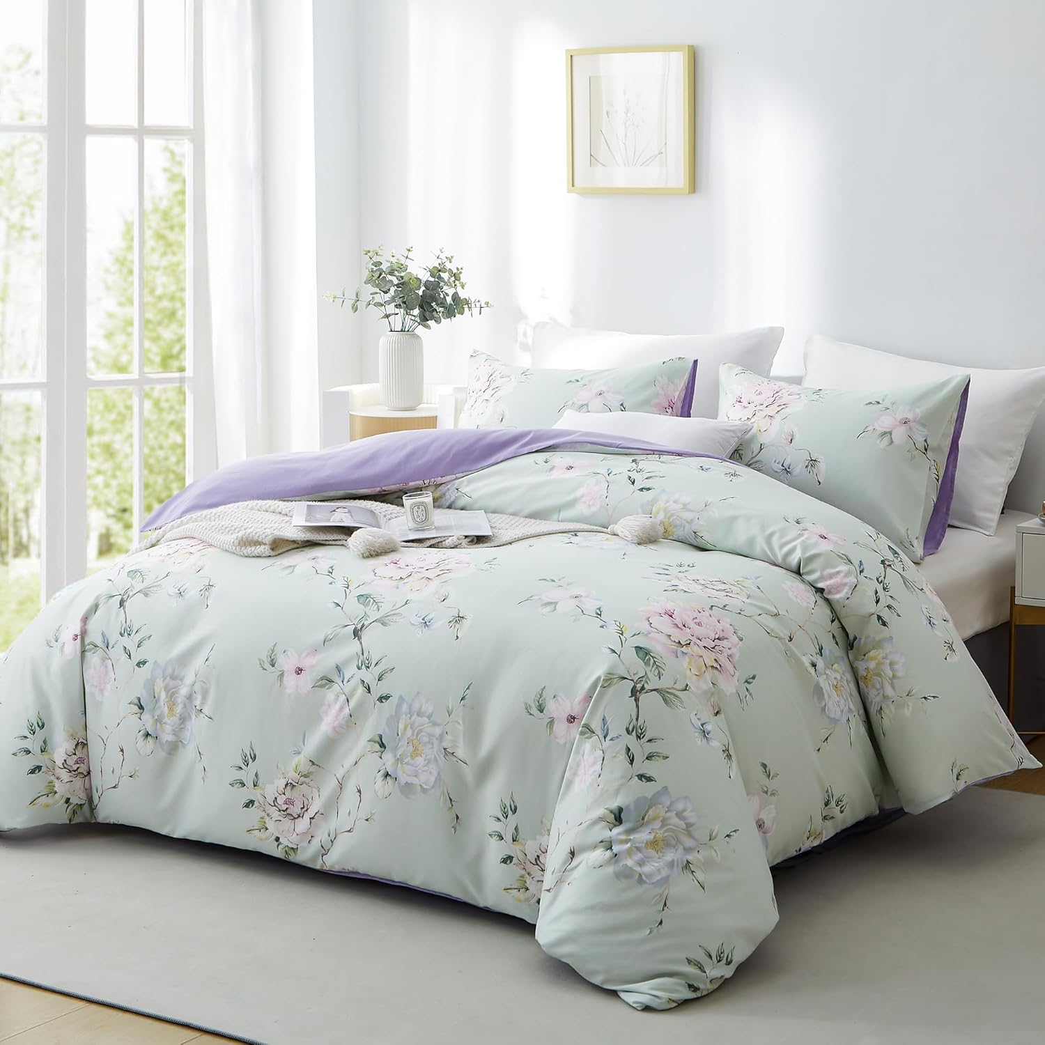 BOLINLIVING Flower Kids Duvet Cover Set