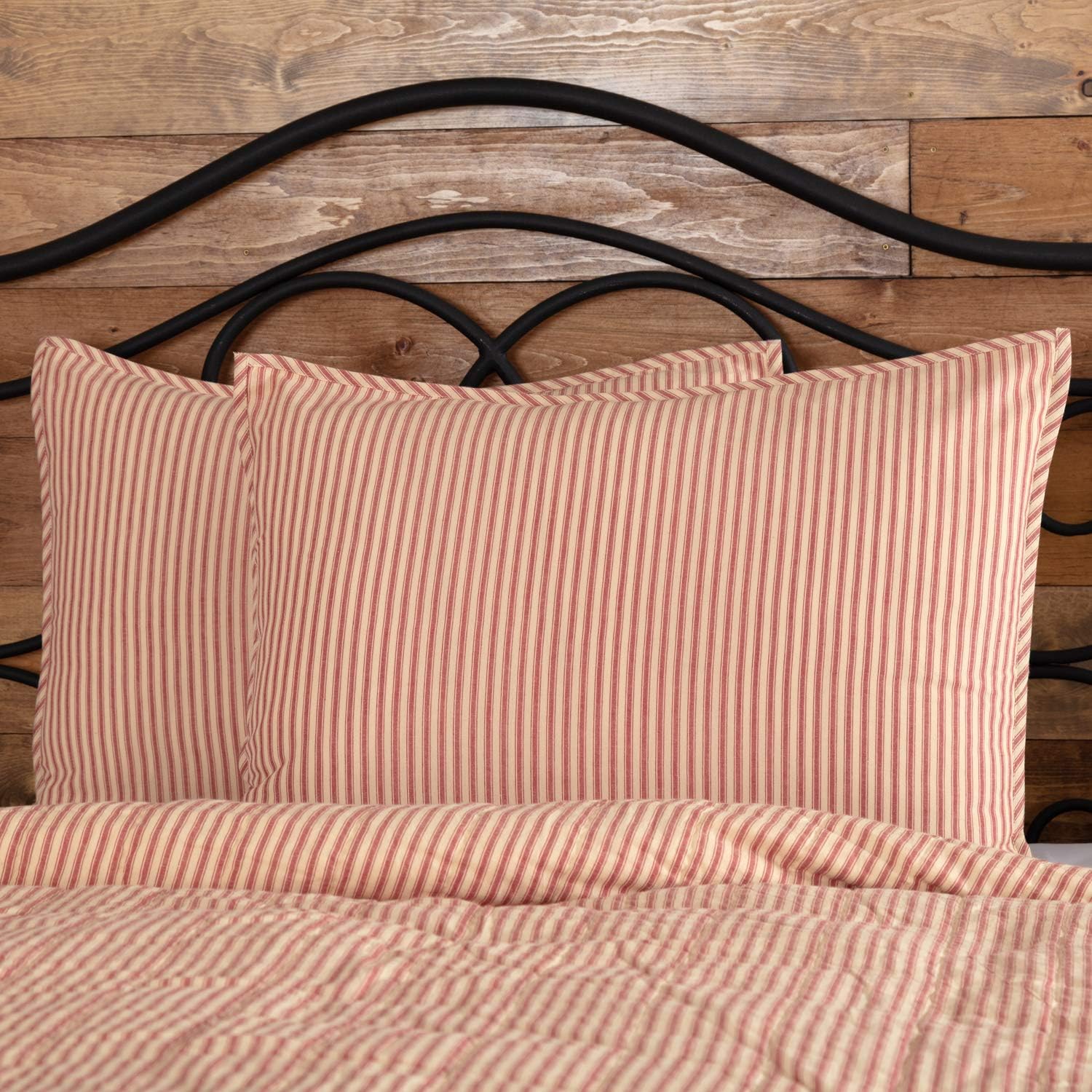 VHC Brands Farmhouse Ticking Stripe Pillow Sham 21x27