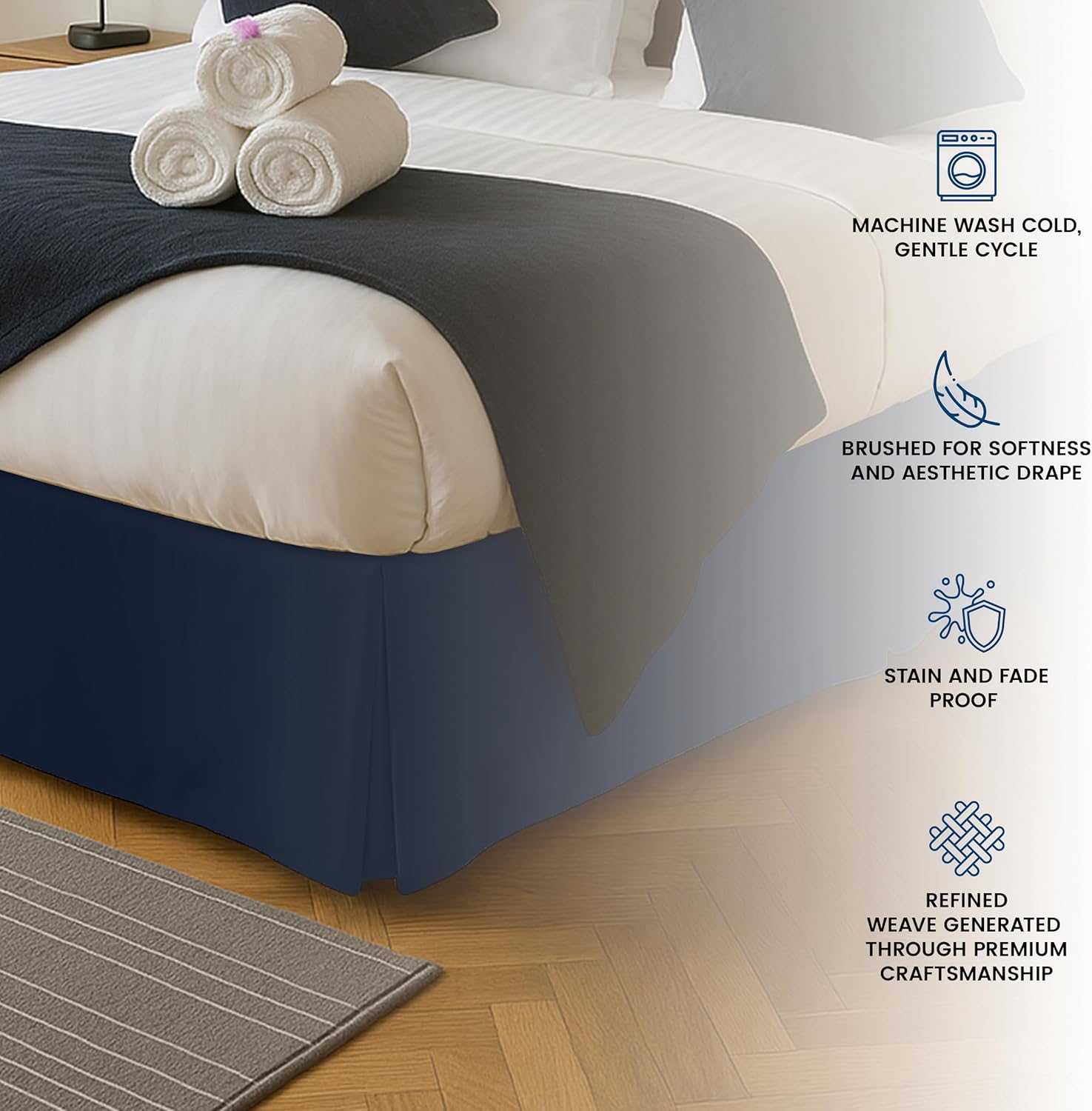 Utopia Bedding Twin Bed Skirting - Soft Quadruple Pleated Ruffle