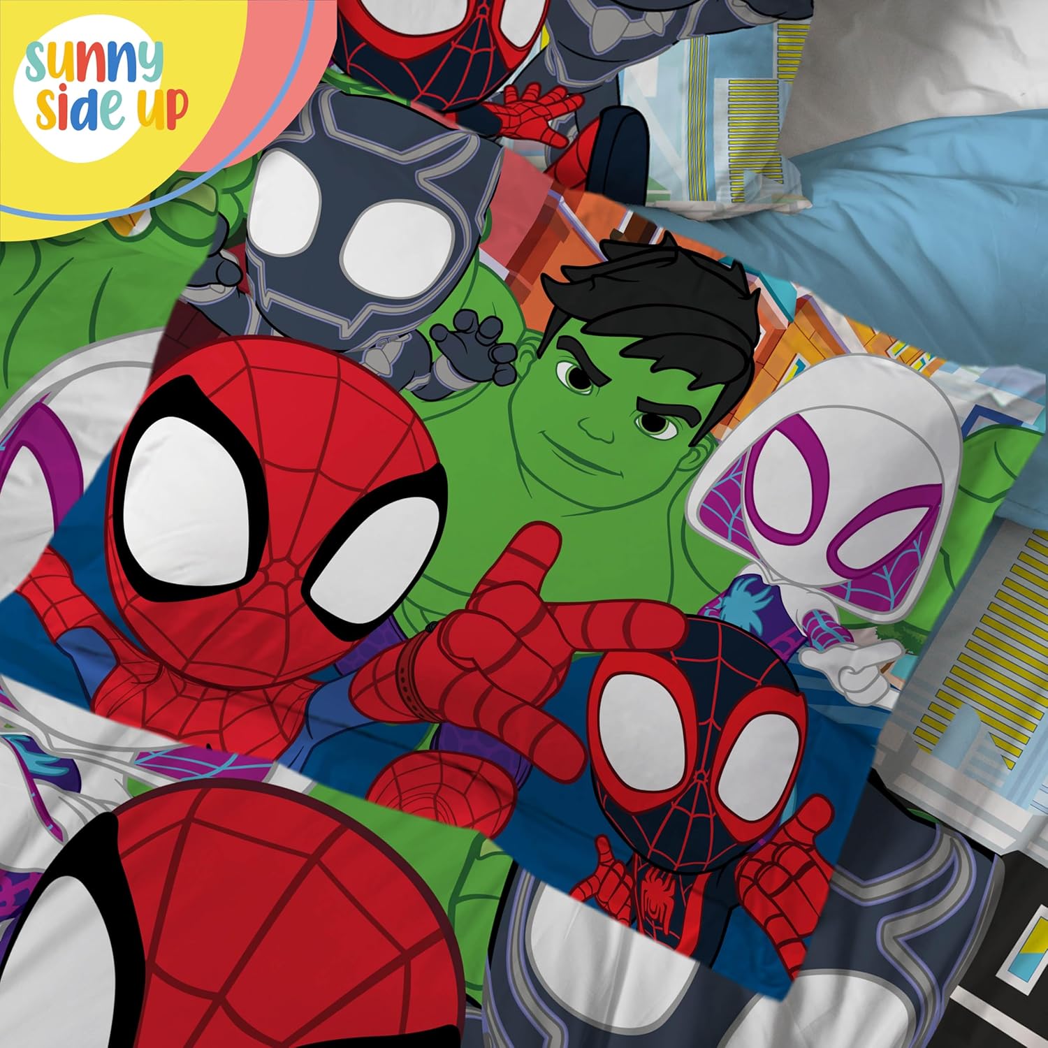 Sunny Side Up Marvel Spidey Comforter Set - 5 Piece Twin Kids Bedding