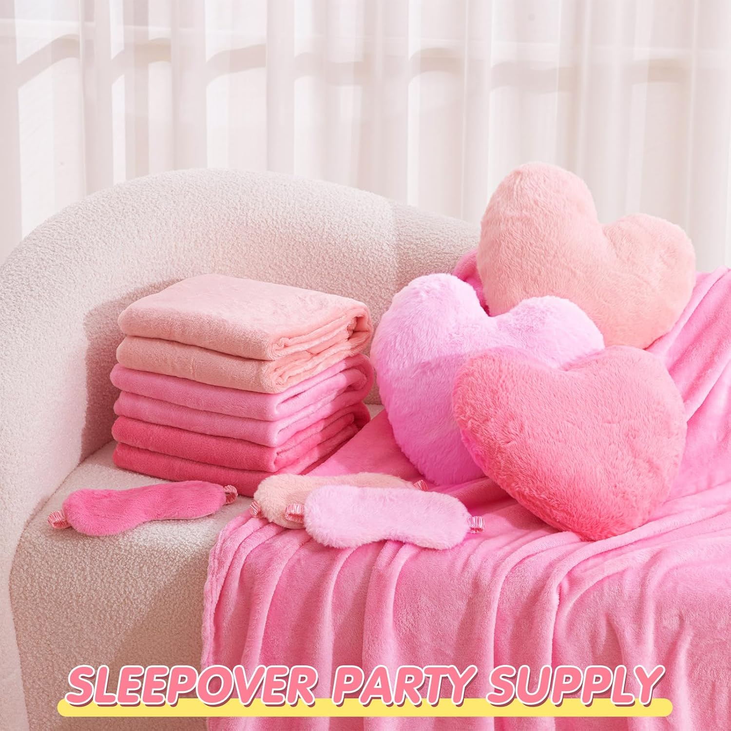 18 Pcs Fanfanwin Kids Sleepover Party Supplies Set