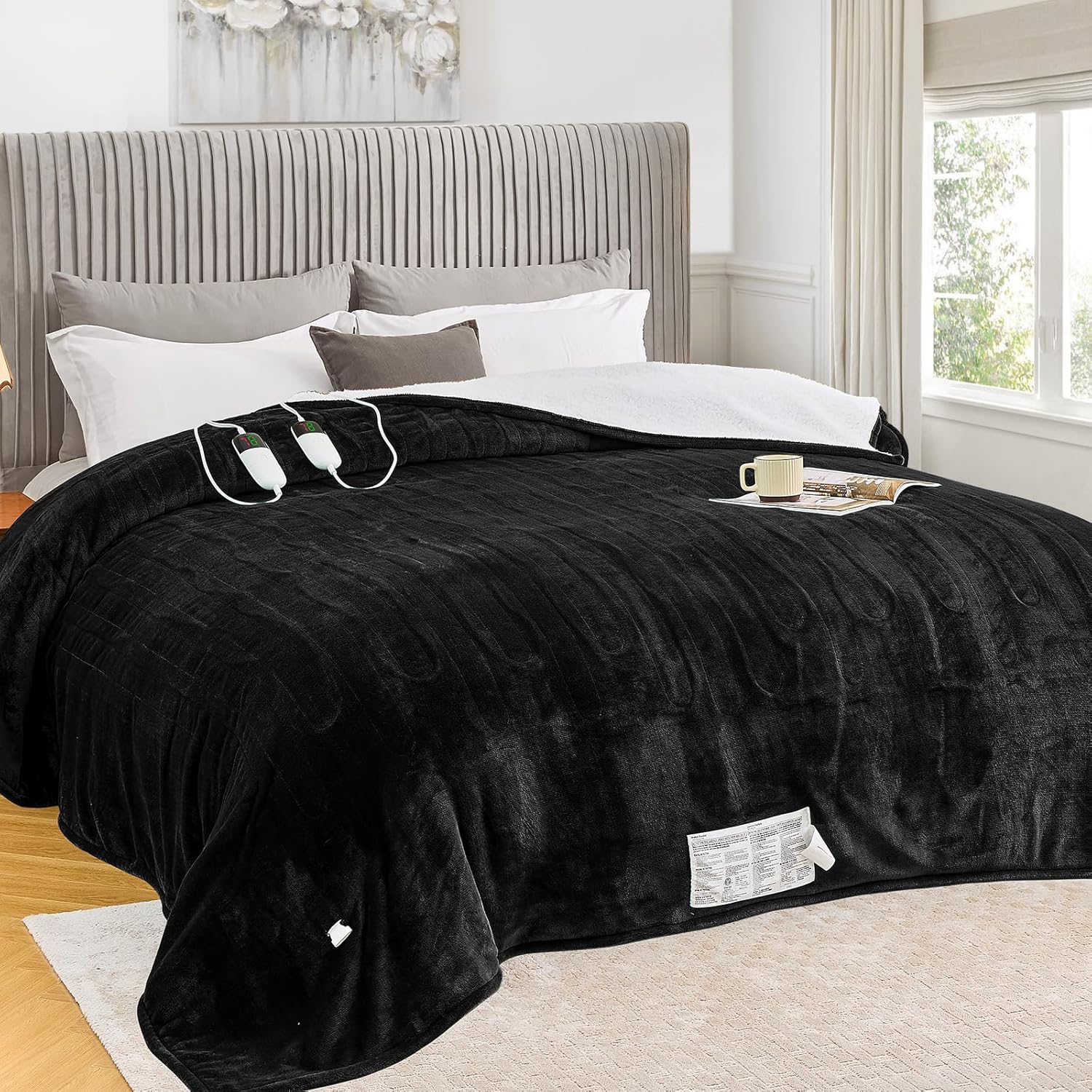 Greenoak Heated Blanket Electric King Size 100X90 Dual Control