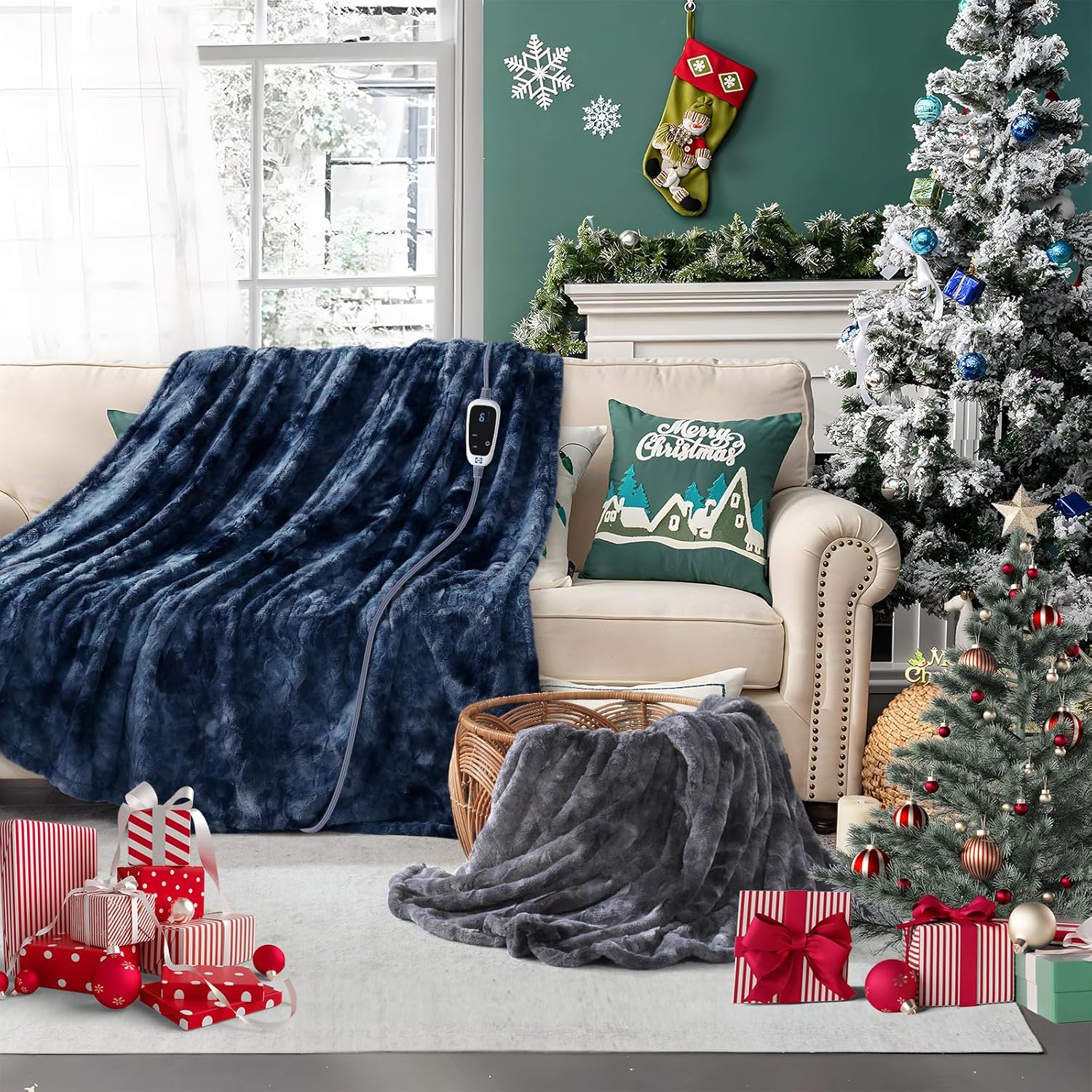 Sealy Electric Blanket Throw with 6 Heat Settings