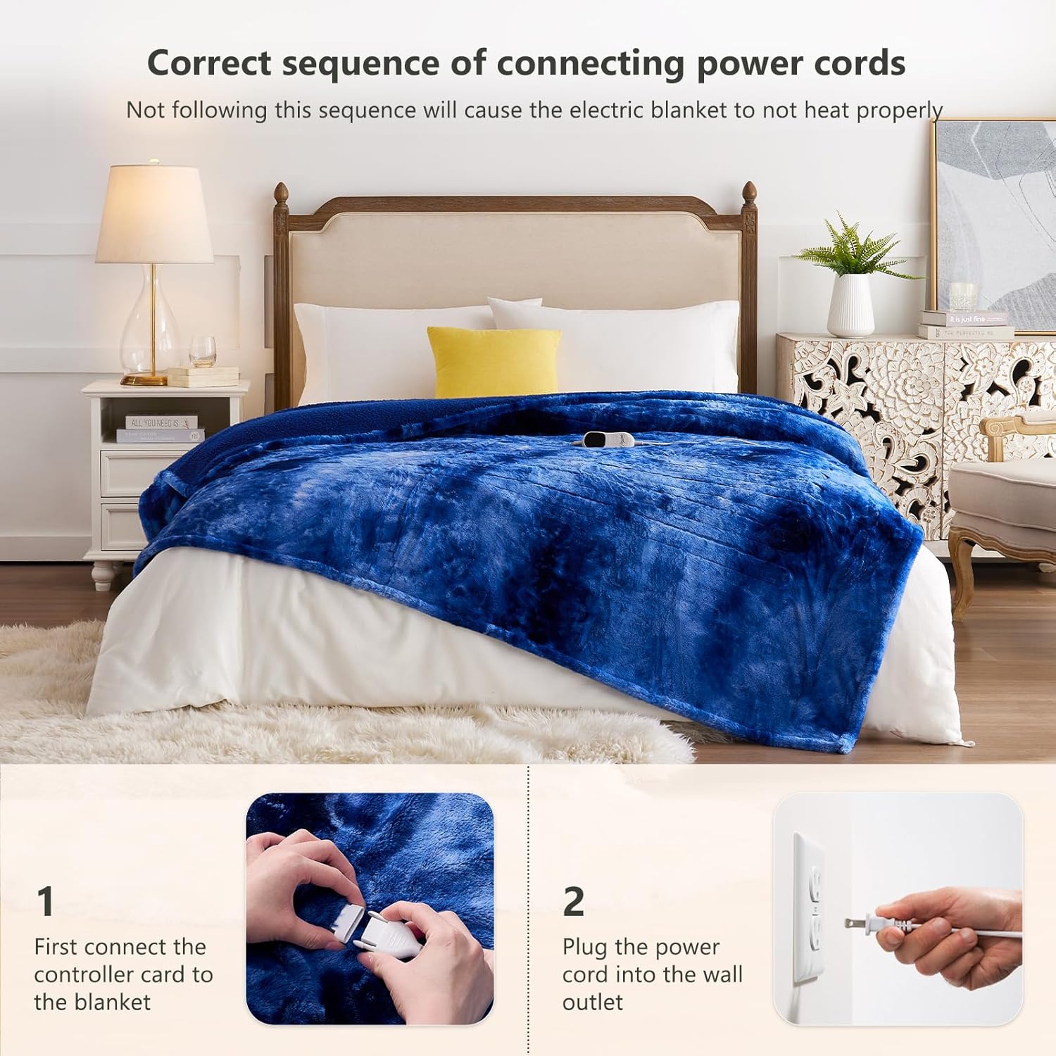 Homemate Heated Blanket - 50x60 Electric Throw with 10 Heat Levels and Auto-Off