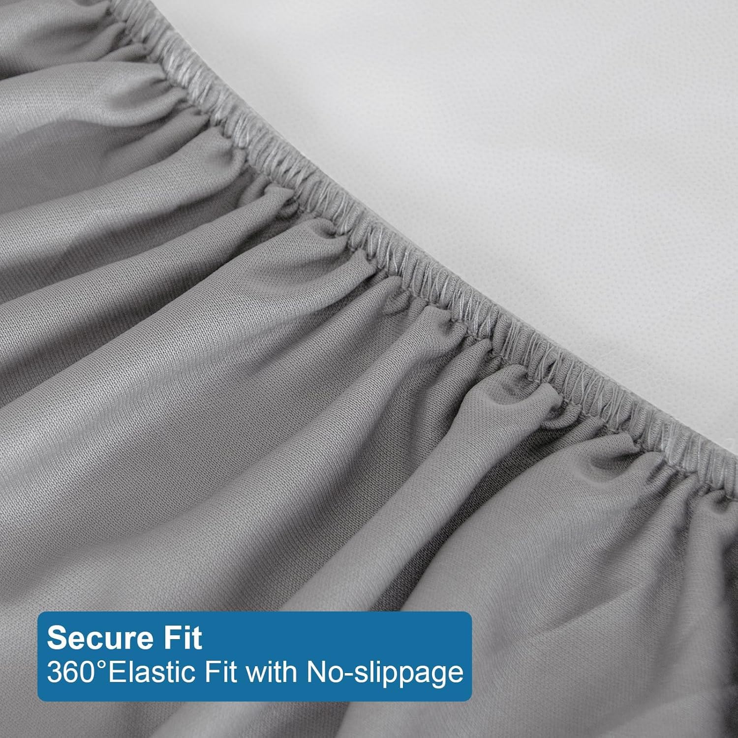 SPRINGSPIRIT Twin Waterproof Mattress Protector with Deep Pocket and Elastic Band - Gray