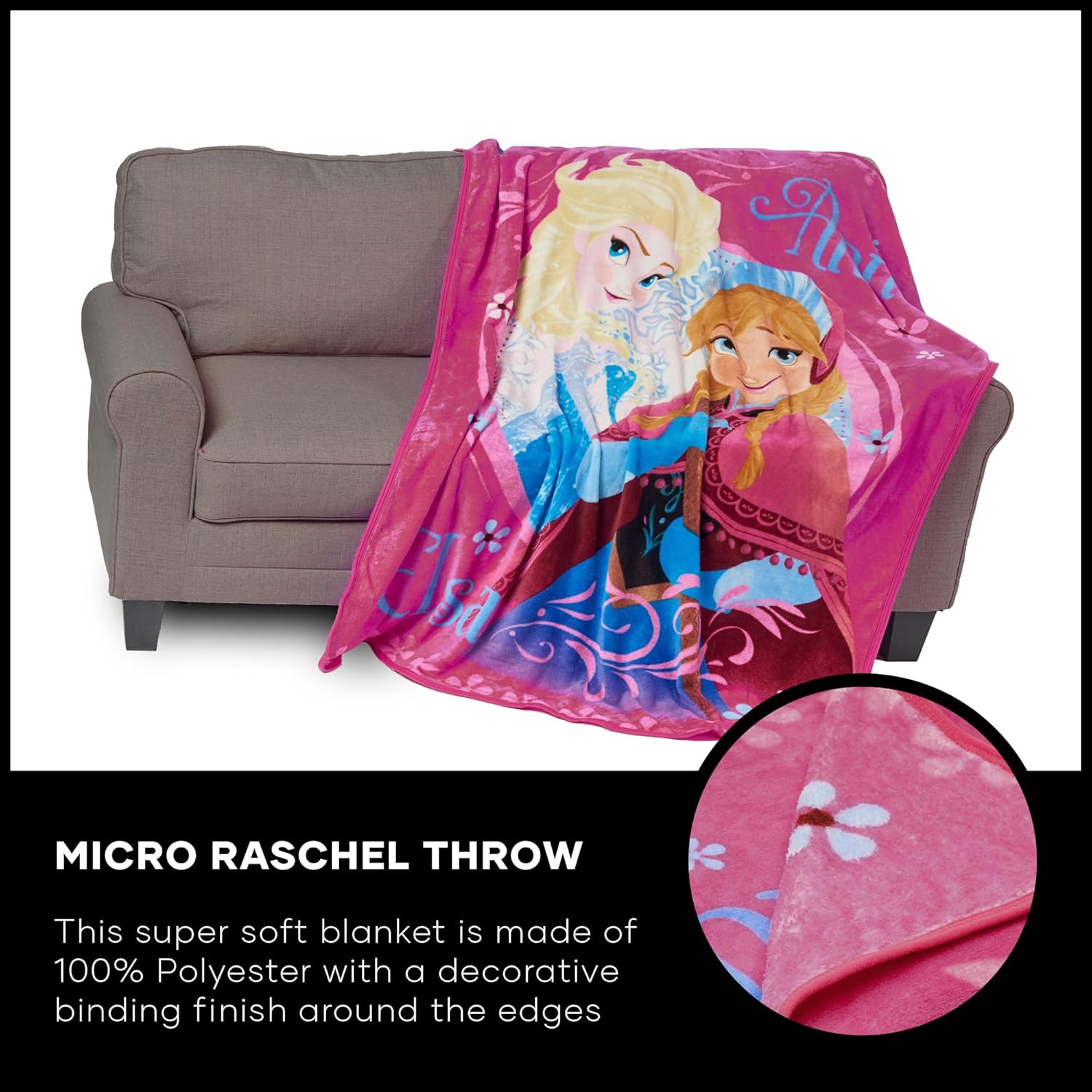 Disney Loving Sisters Throw Blanket 46 x 60
