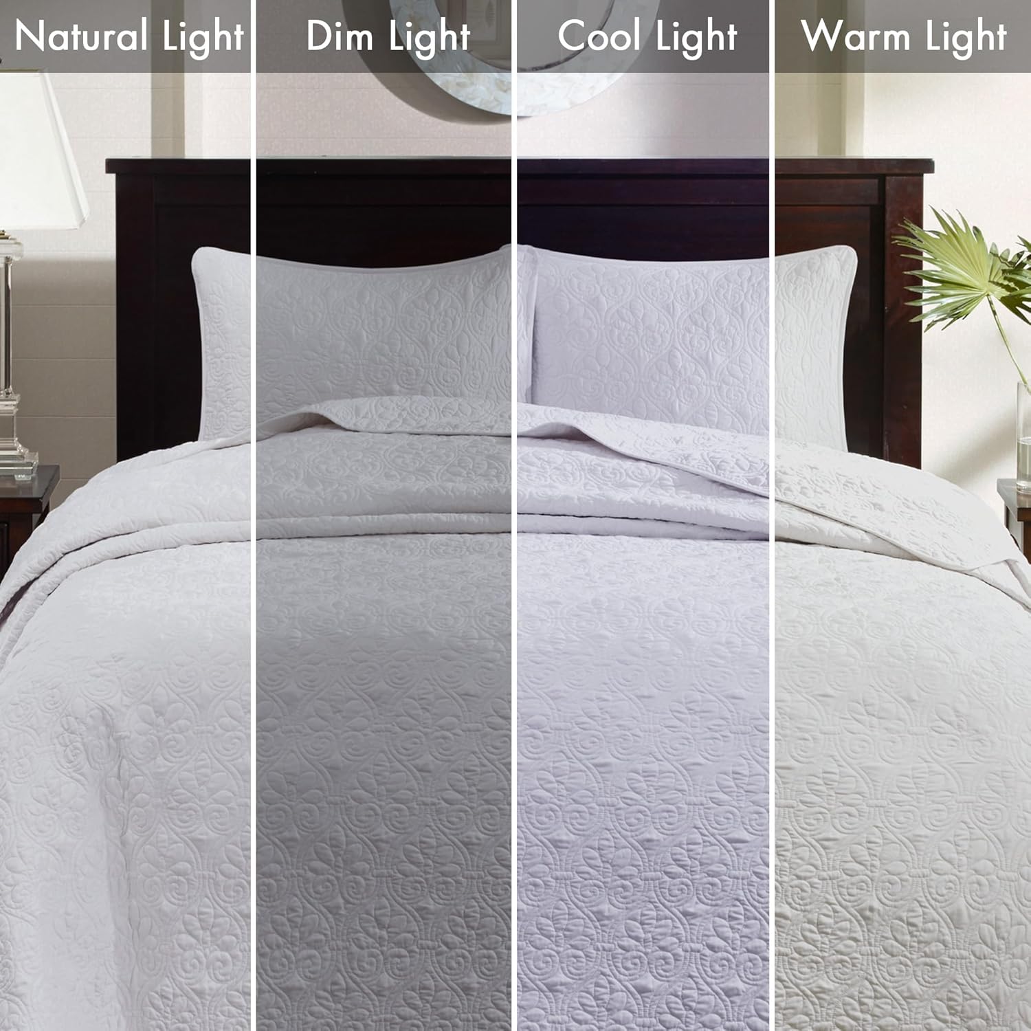 Madison Park Quebec Reversible Quilt Set Damask Design