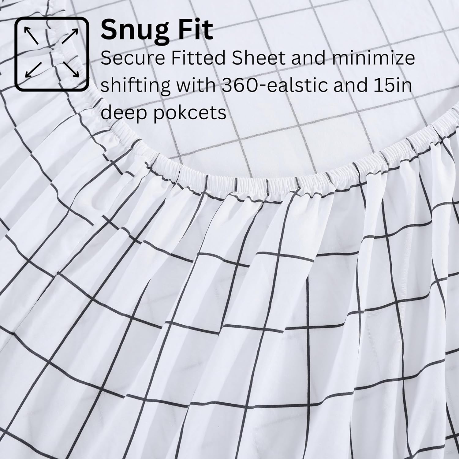 Casa Platino Full Bed Sheet Set with Deep Pockets
