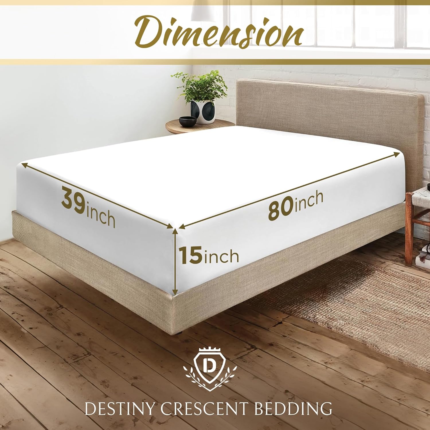 100 Cotton Fitted Sheets 2-Pack Twin XL 39 x 80 Deep Pockets