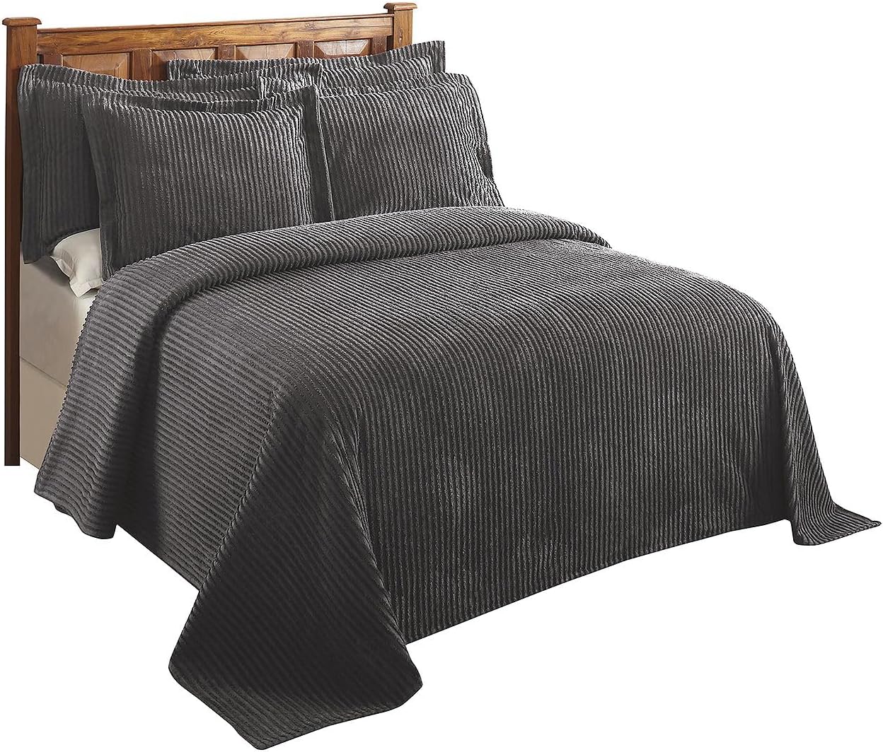 Better Trends Chenille Bedspread King Size Gray 1