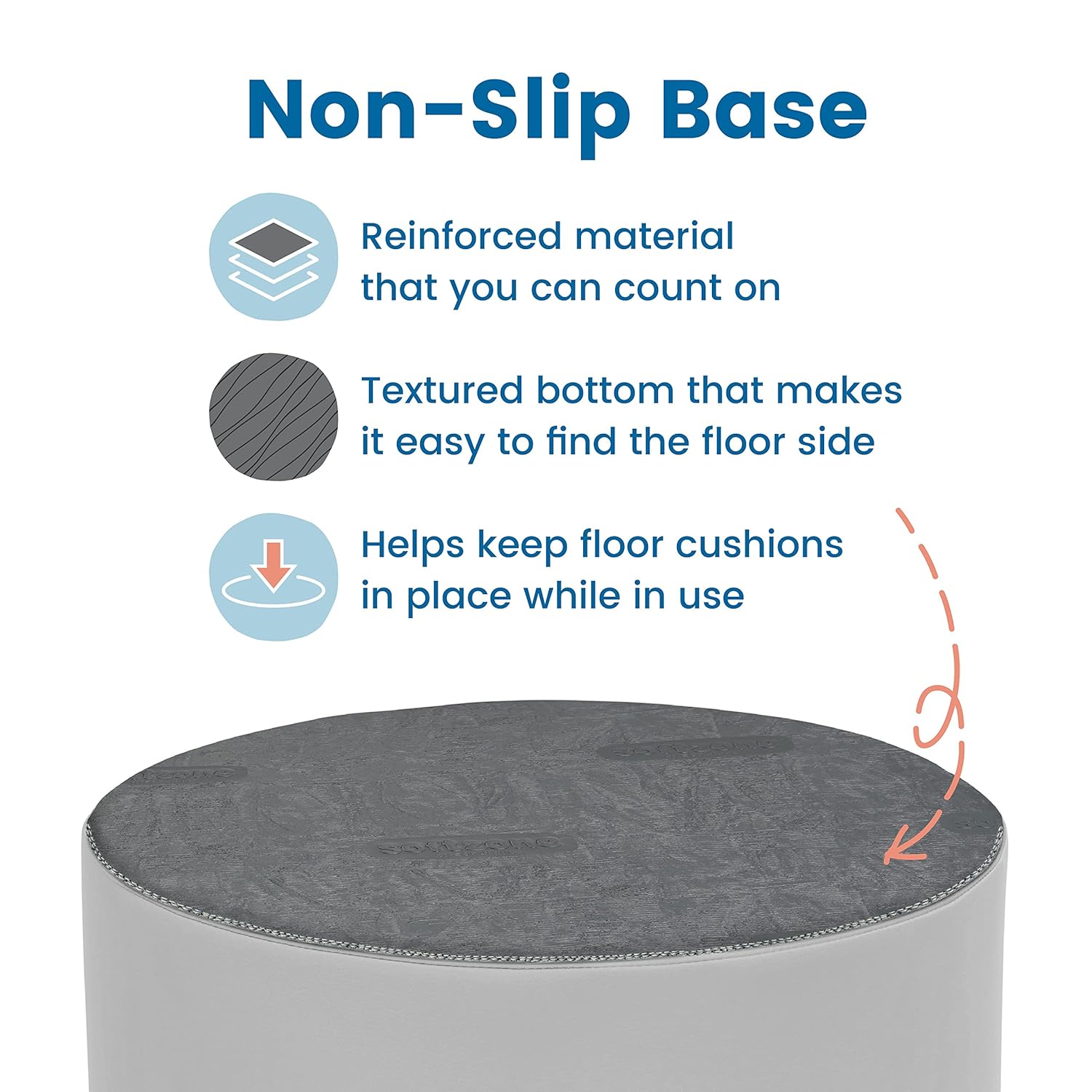 ECR4Kids SoftZone Floor Cushions 6-Piece Blue
