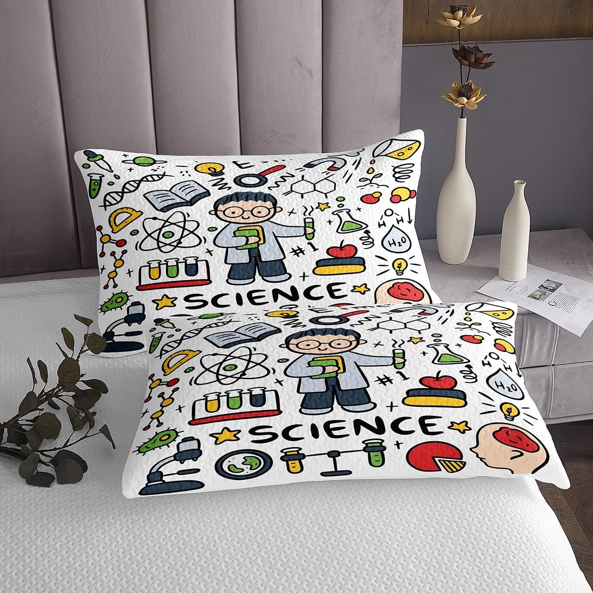 Erosebridal Science Bedspread Queen Size Set