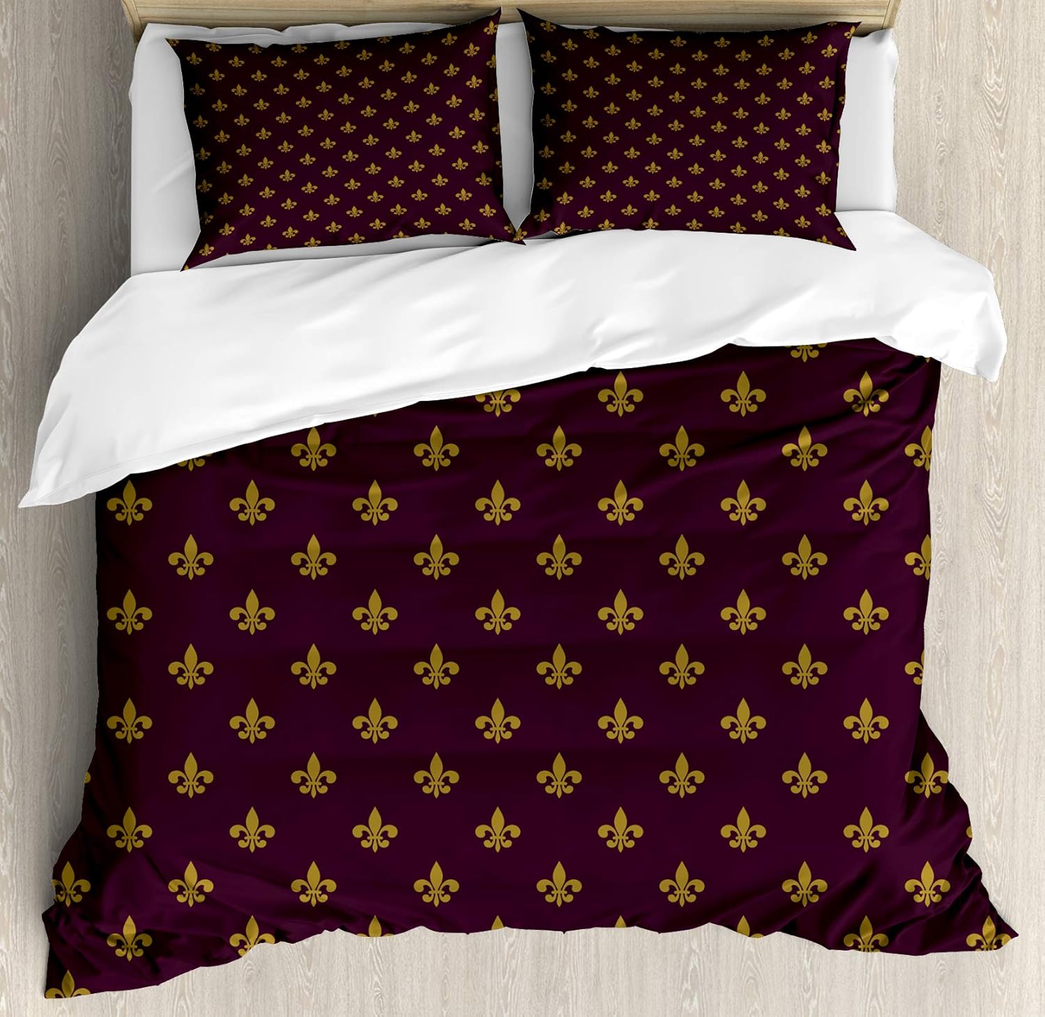 Ambesonne Fleur De Lis Duvet Cover Set Queen Size