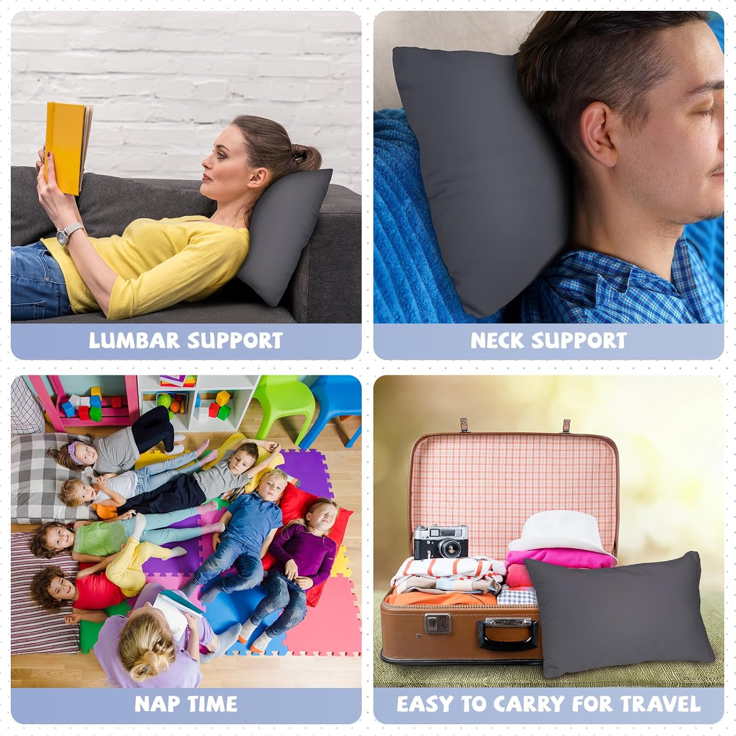 Kigley 6 Pack Mini Travel Pillows for Kids and Pets