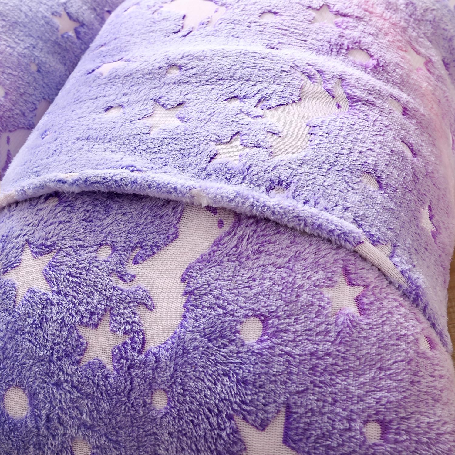 Mengersi Velvet Floor Pillow Cover Glow in The Dark Design