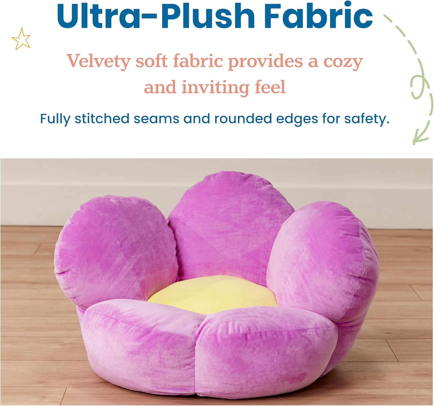 ECR4Kids SoftZone Flower Cozy Cushion Floor Pillow