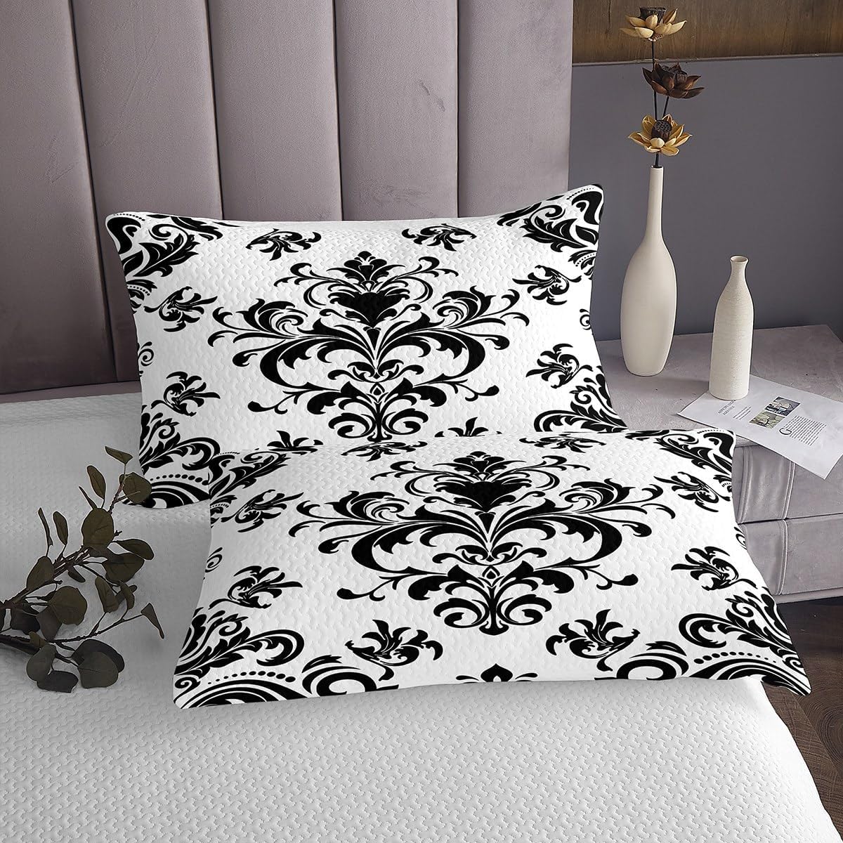 Erosebridal Baroque Damask Bedspread Set King Size