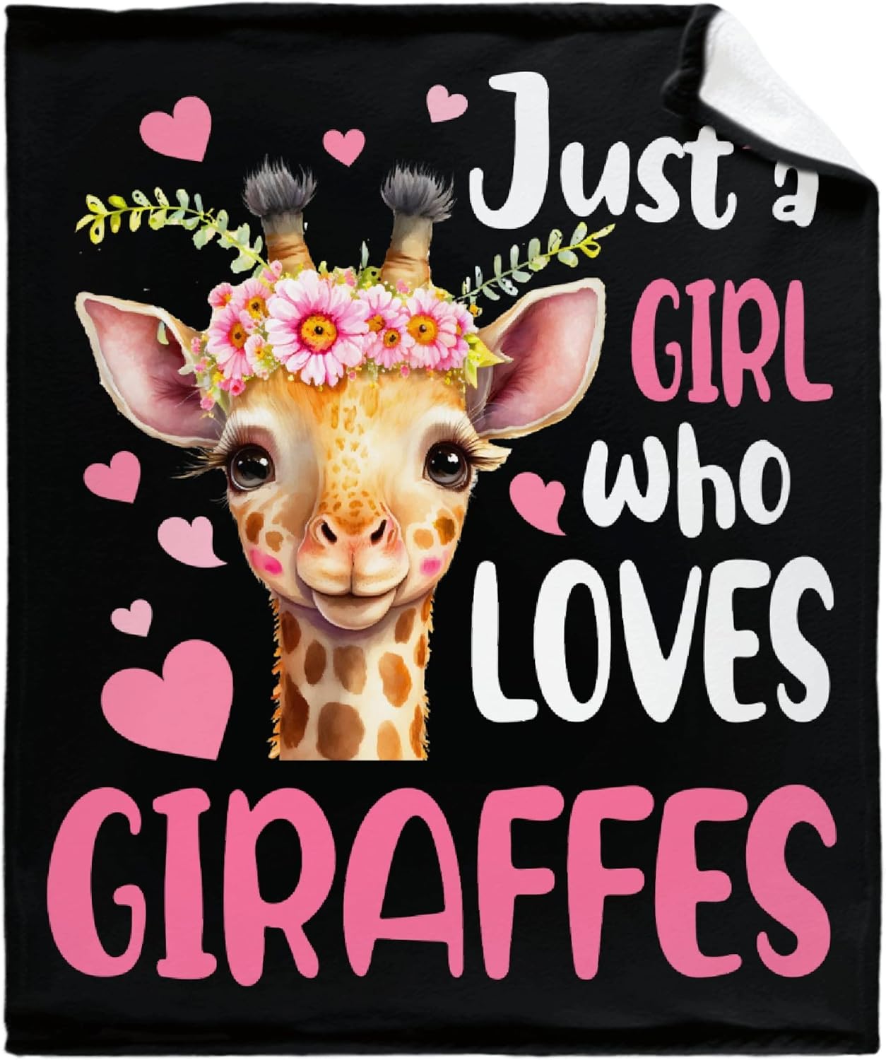 Just A Girl Who Loves Giraffes Throw Blanket