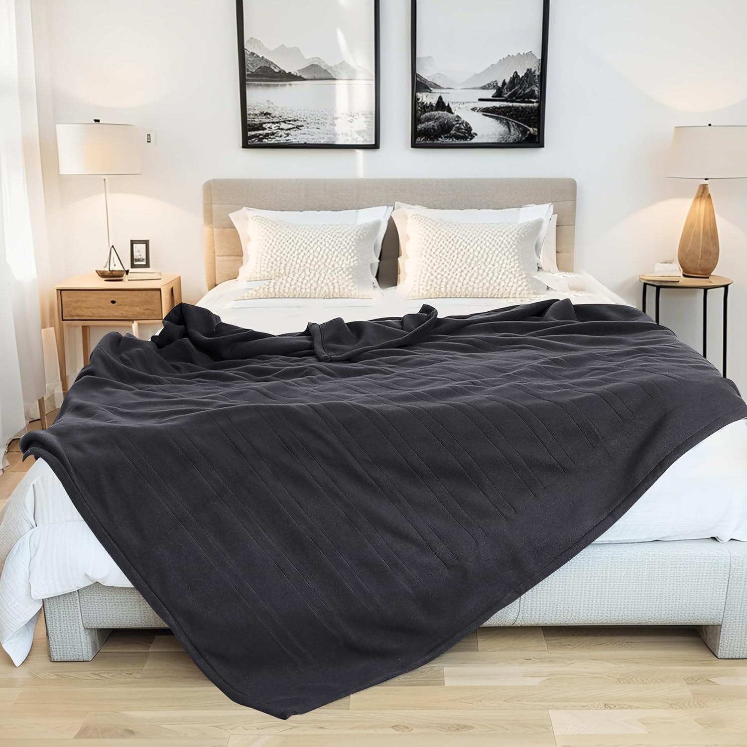 YAKEE Electric Blanket 72x84 Dark Grey