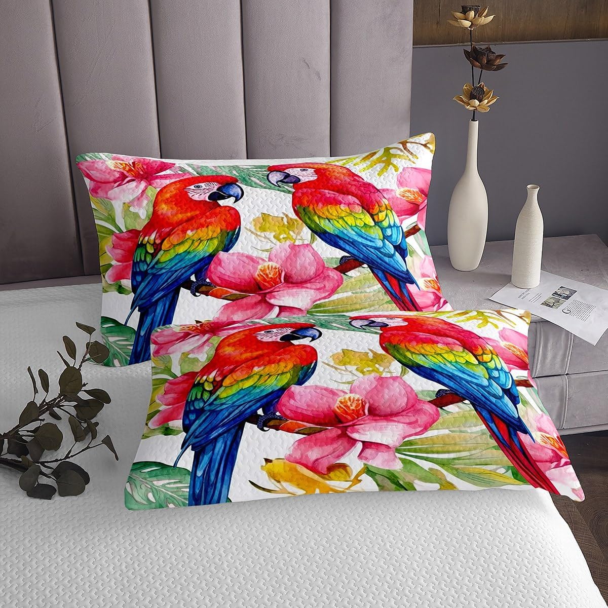 Erosebridal Parrot Coverlet Set for Teens Boys