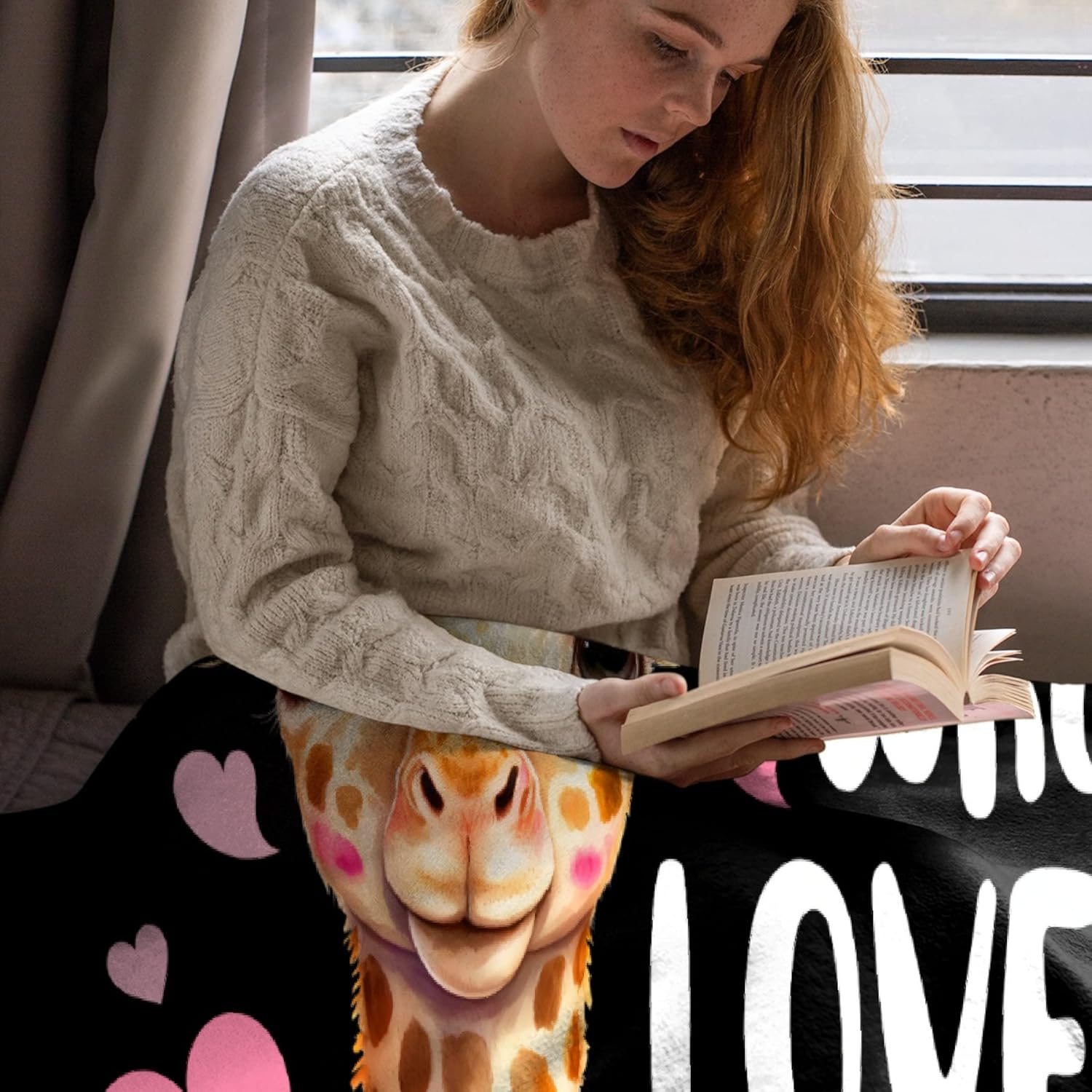 Just A Girl Who Loves Giraffes Throw Blanket