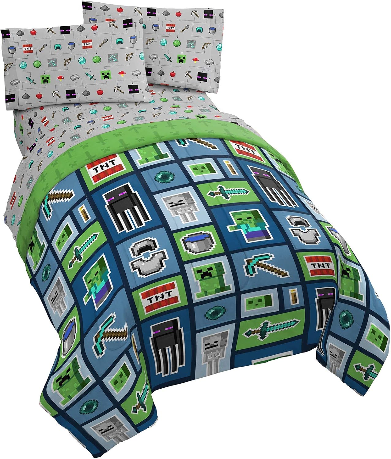 Jay Franco Minecraft Monster Hunters Queen Bed Set