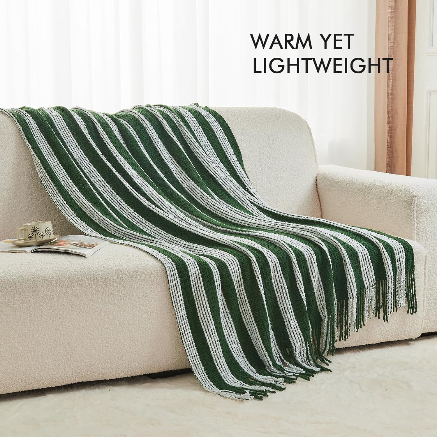 Lifein Cozy Brown Throw Blanket - Soft Boho Design