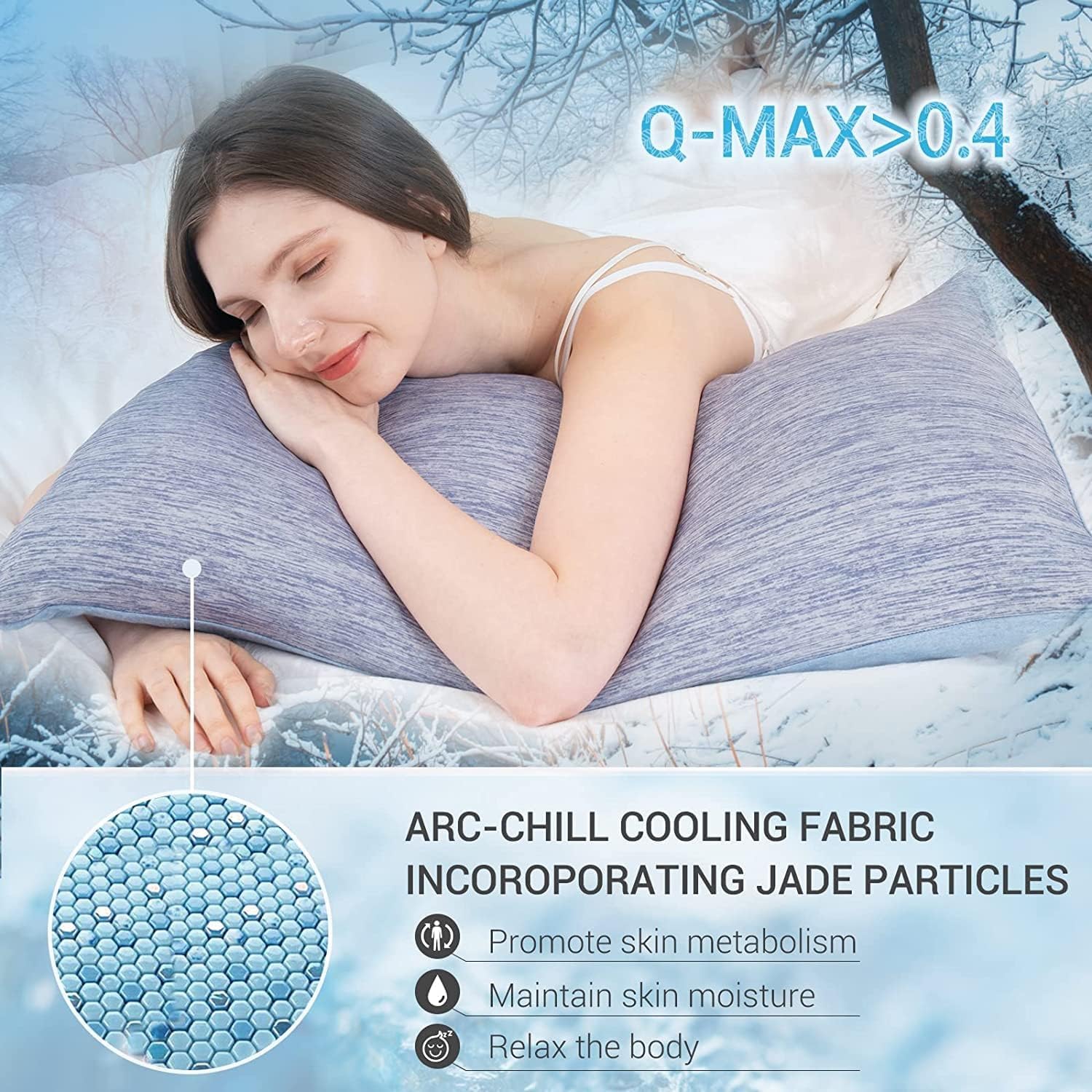 Marchpower Cooling Pillow Cases for Hot Sleepers 2 Pack