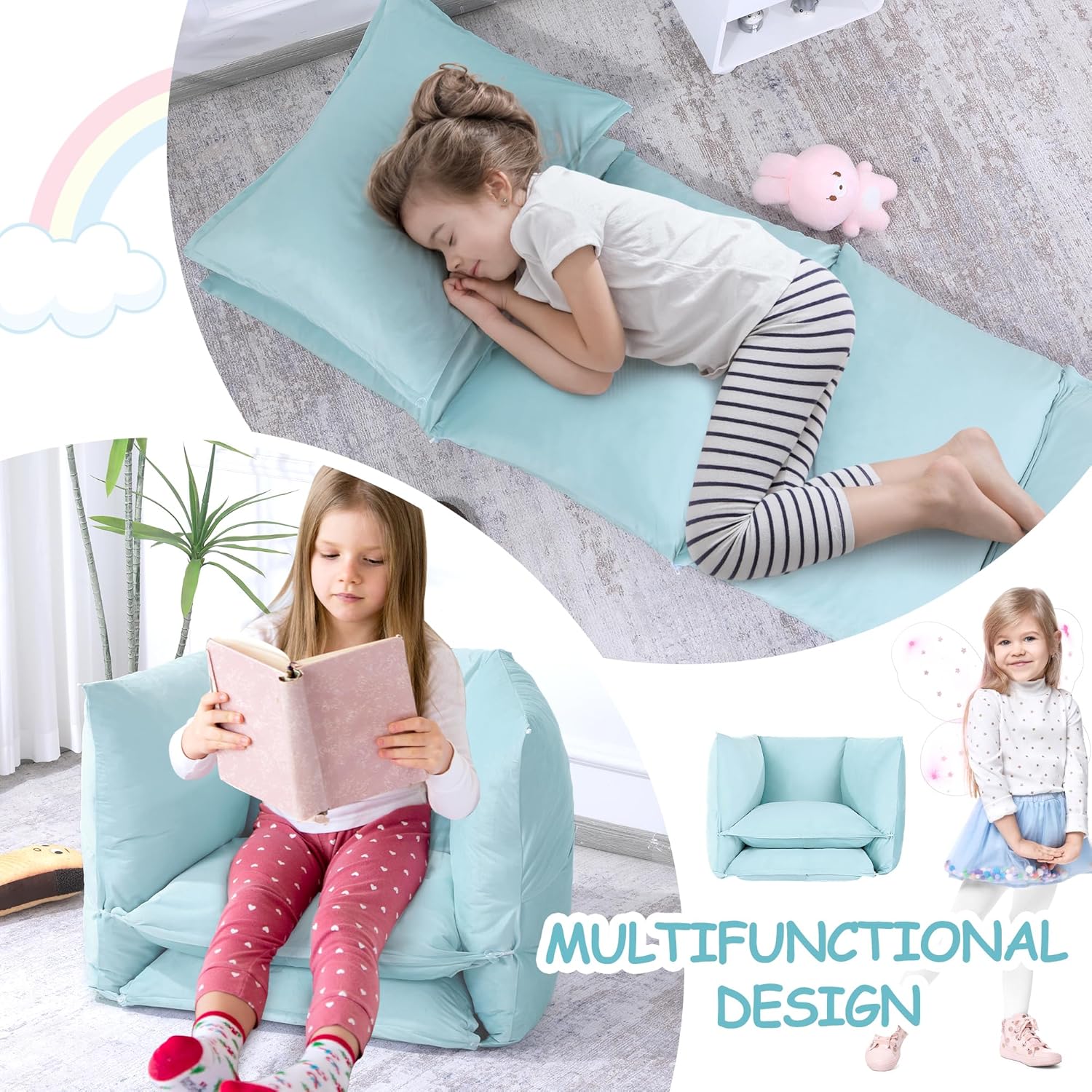 MABOZOO 2 in 1 Velvet Floor Lounger Cover