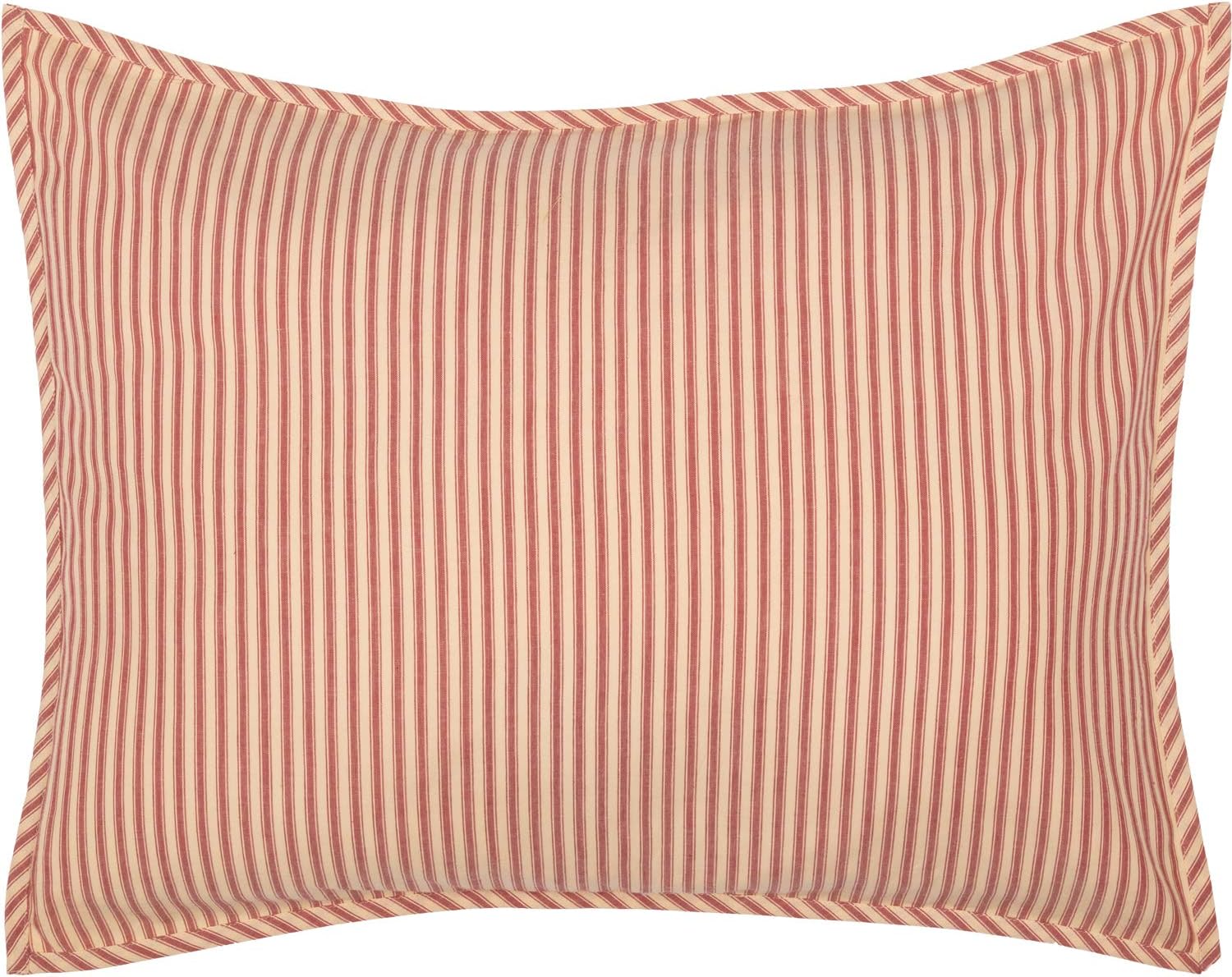 VHC Brands Farmhouse Ticking Stripe Pillow Sham 21x27
