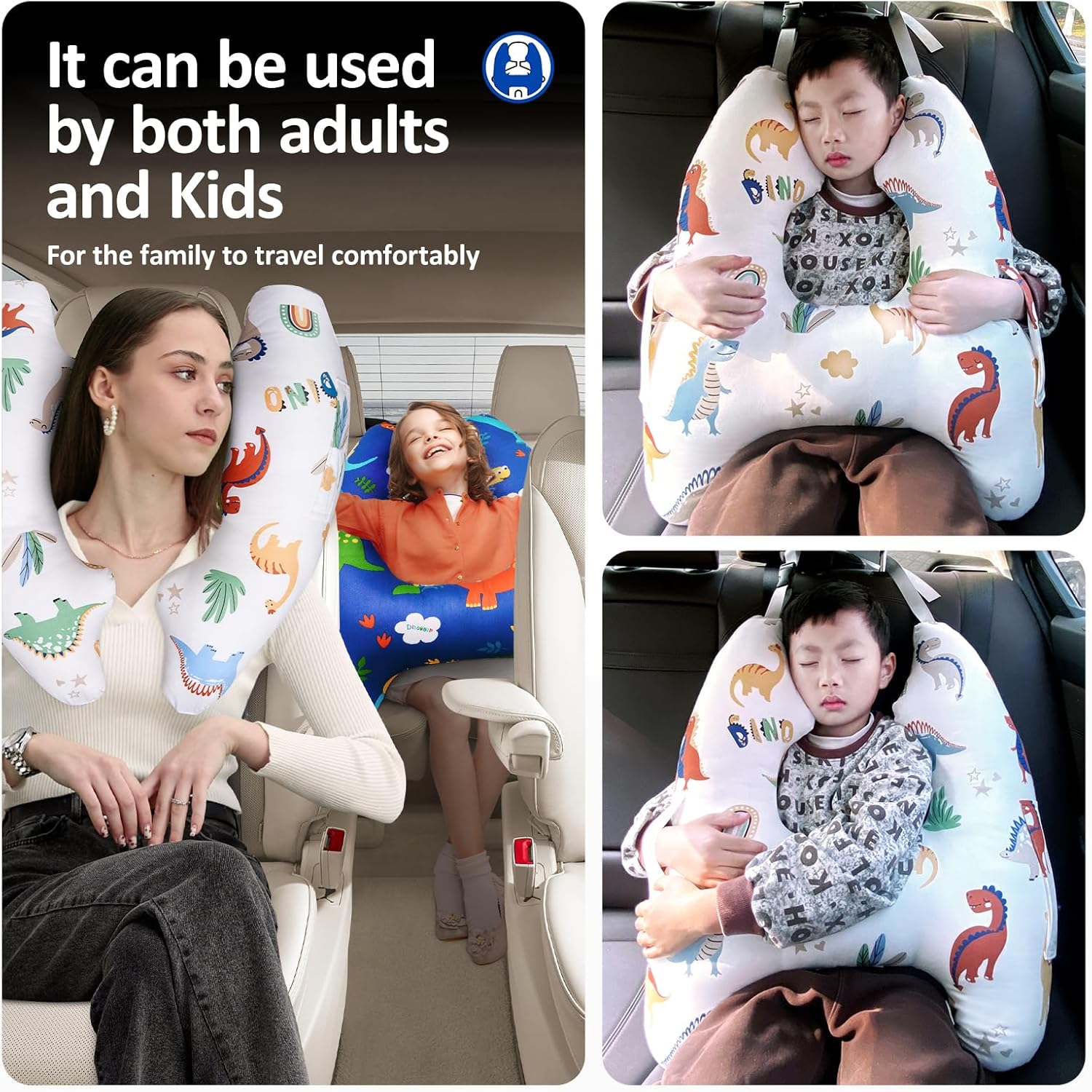 H-Shape Travel Pillow for Kids and Adults