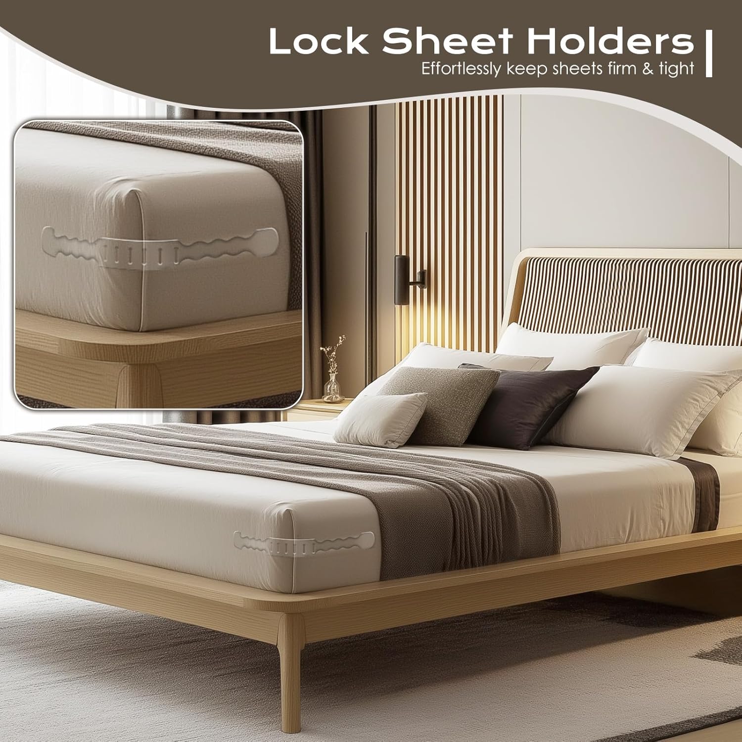 HIGHYEAH Bed Sheet Holder for All Mattress Sizes