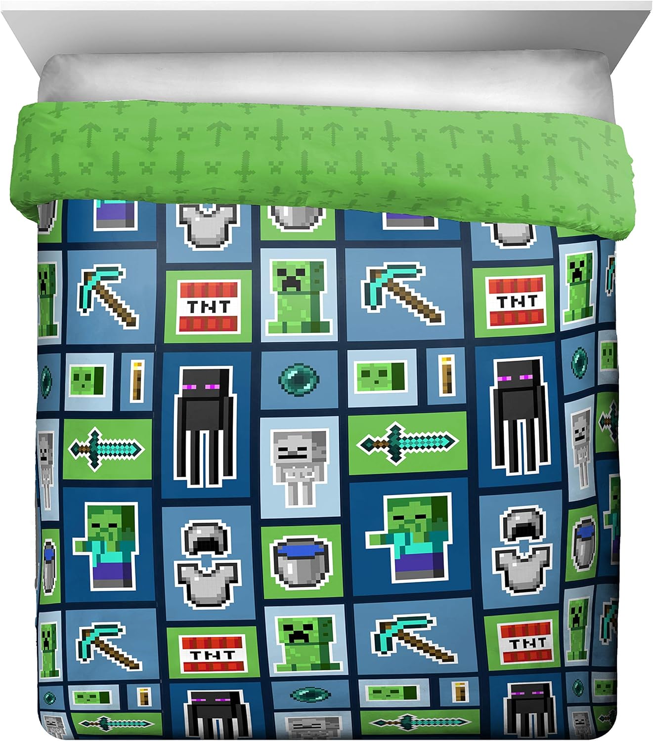 Jay Franco Minecraft Monster Hunters Queen Bed Set