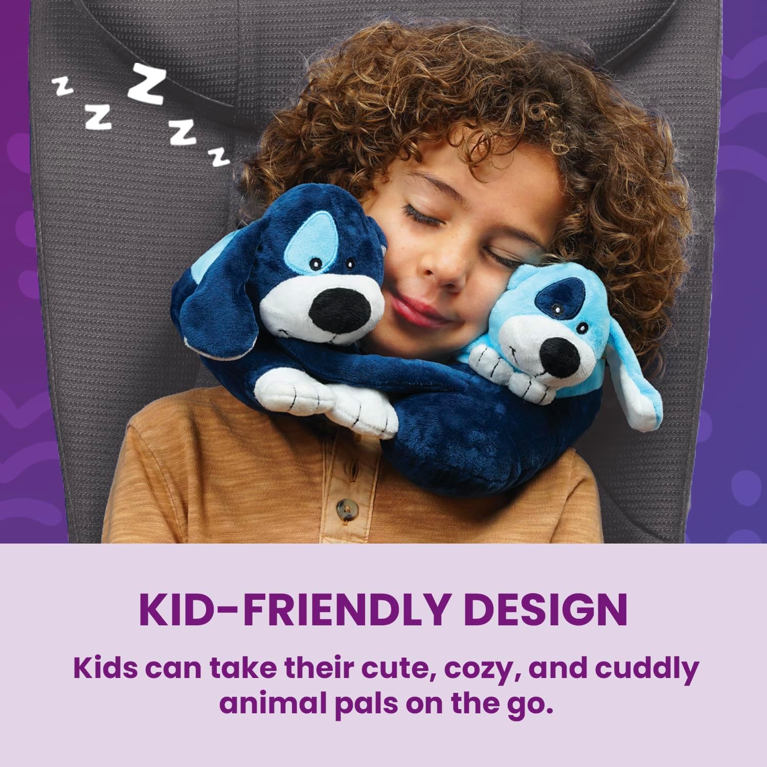 Cabeau Kids Travel Pillow Kitten Design 360 Comfort