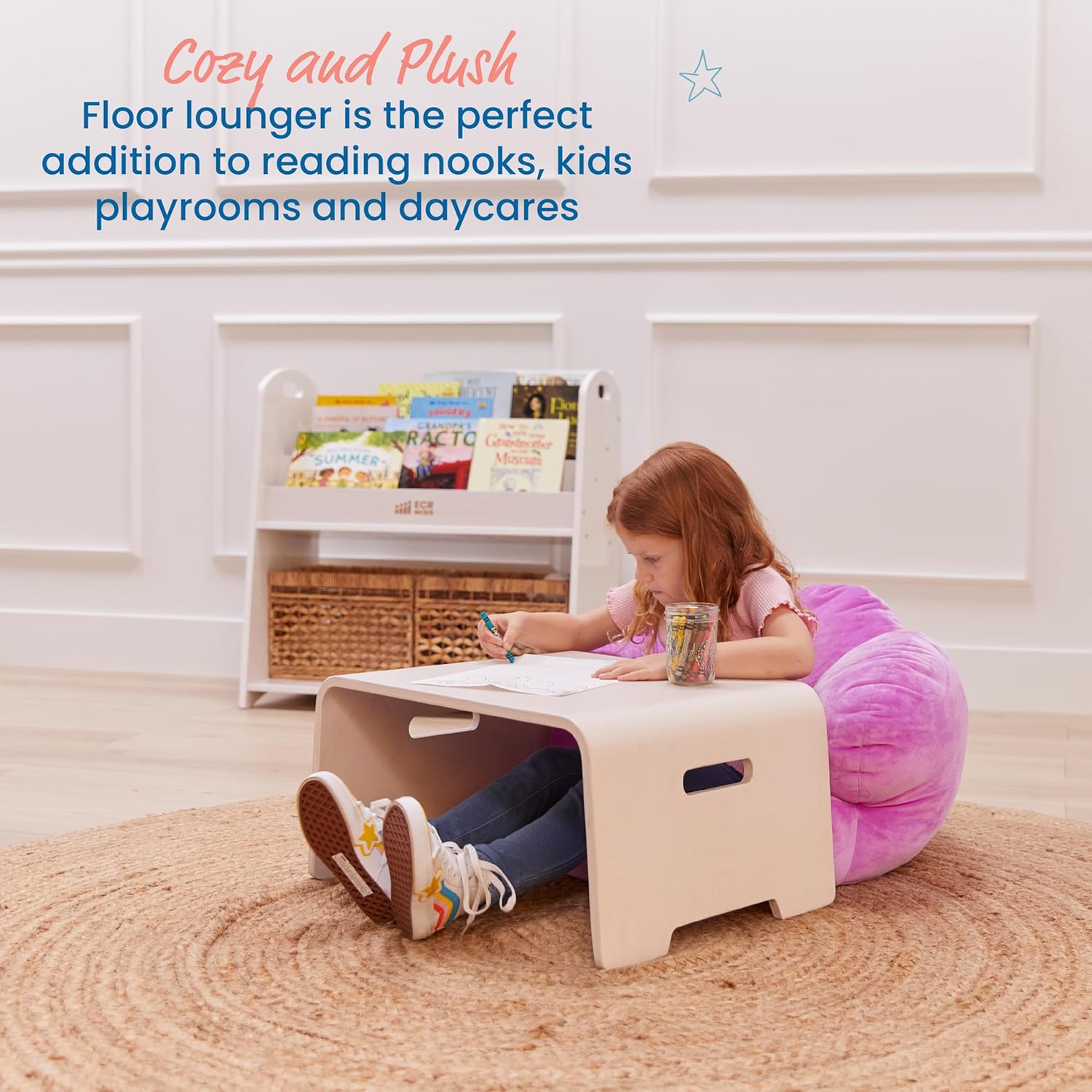ECR4Kids SoftZone Flower Cozy Cushion Floor Pillow