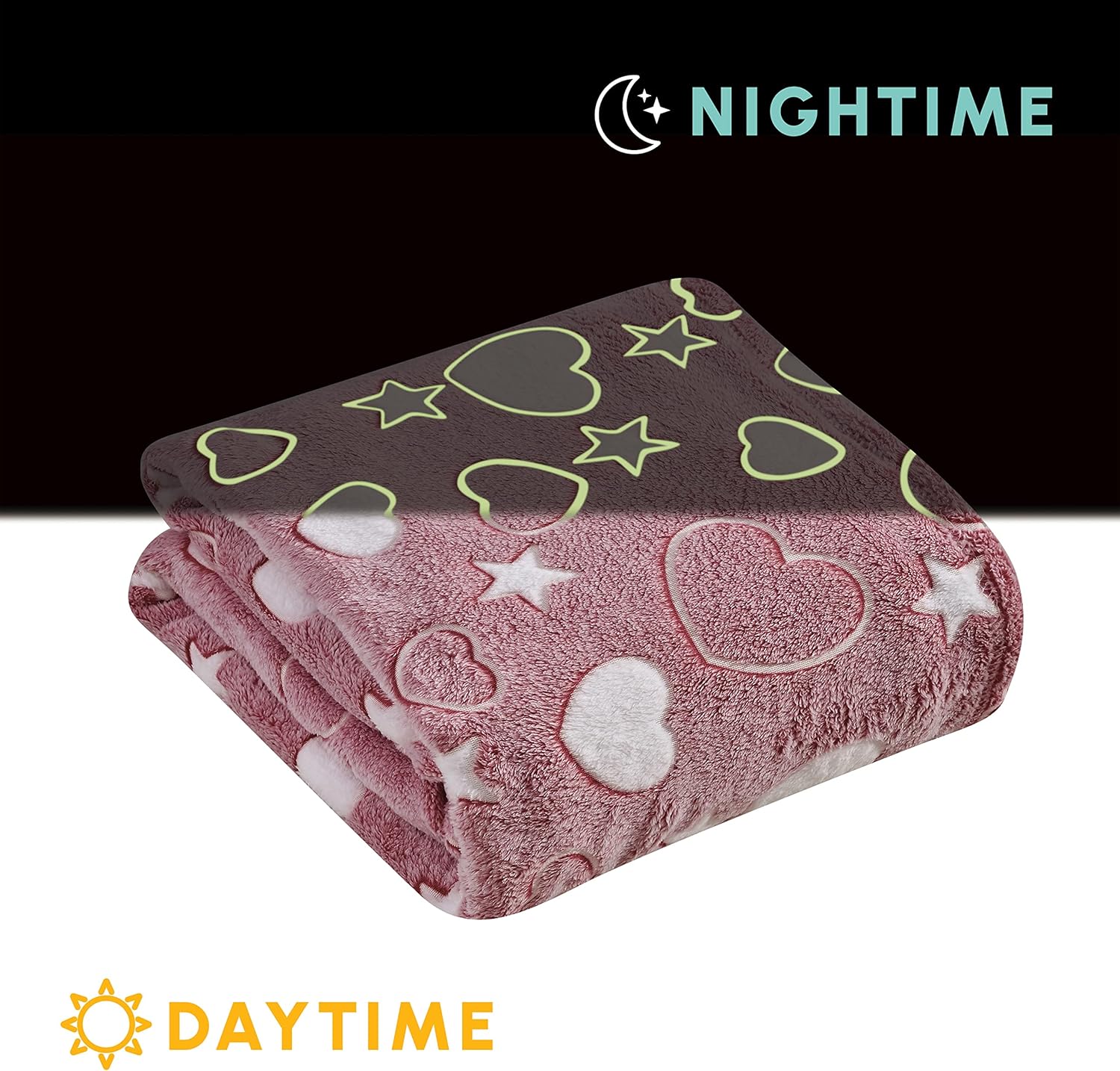 Elegant Comfort Glow in The Dark Throw Blanket - 50x60 Inches