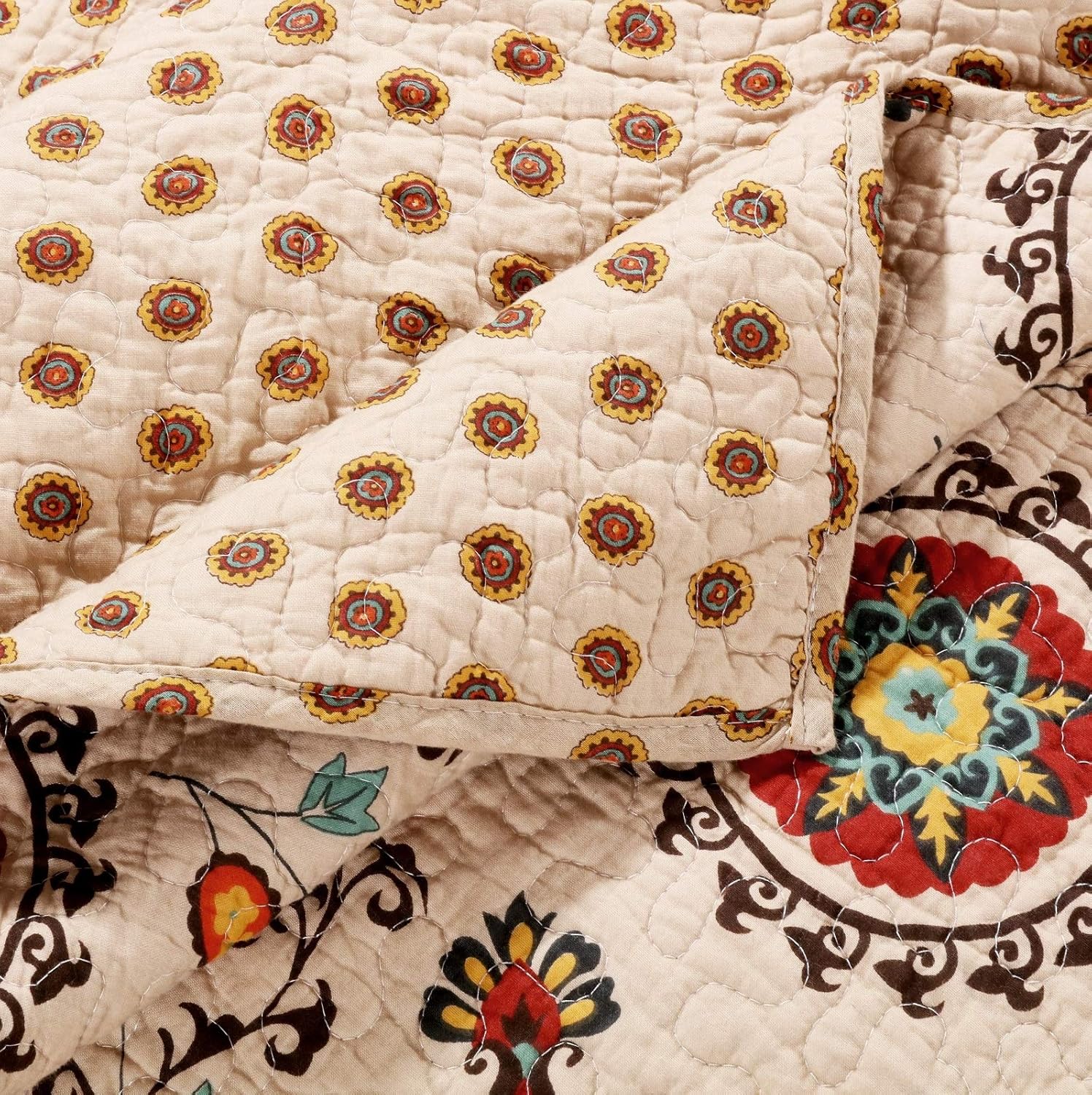 Greenland Home 5-Piece Andorra Bonus Quilt Set Full Queen