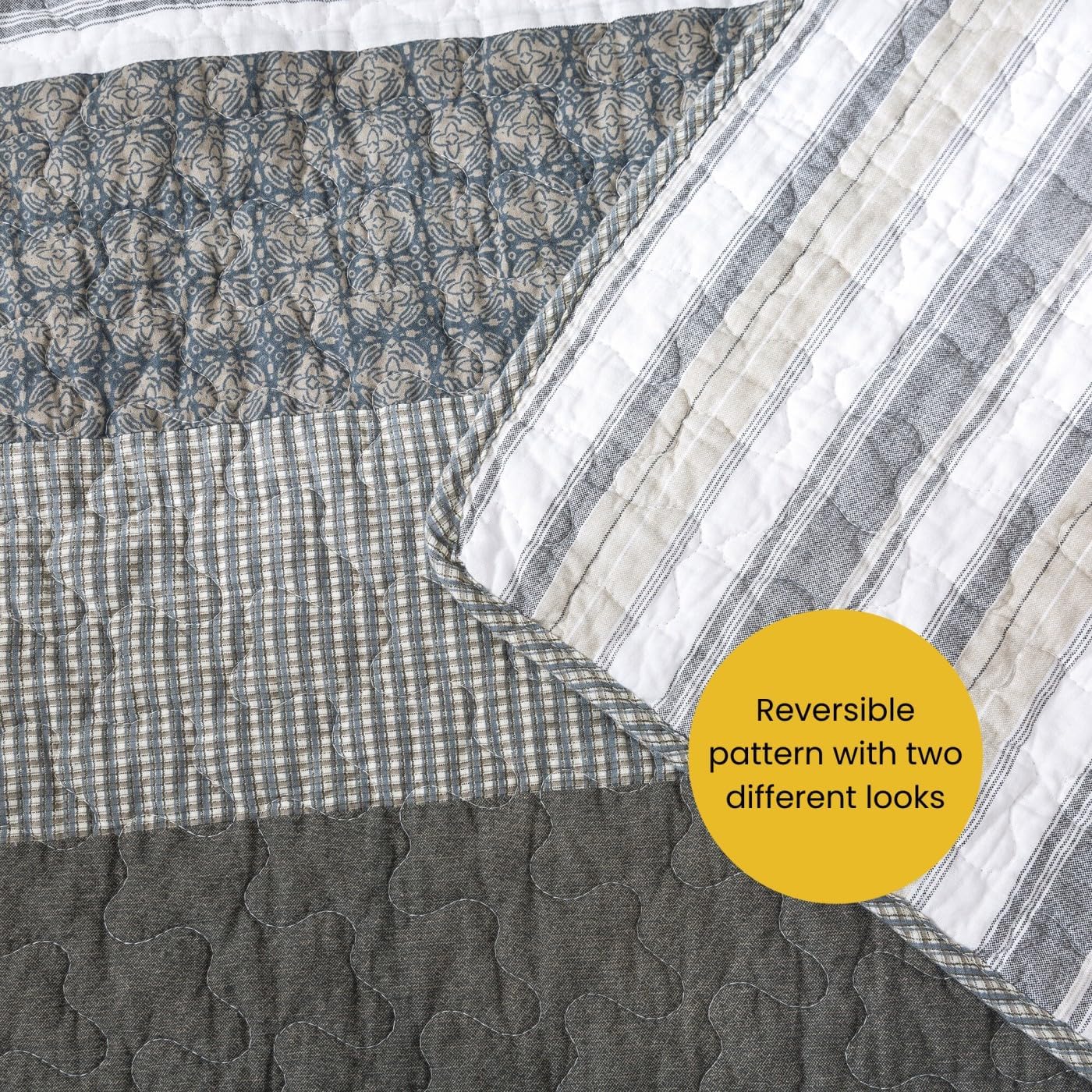 Soul Lane Madrona Quilt Set - Twin Size with 1 Sham